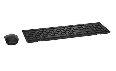 Dell Dell KM636 - Tastatur und Maus Set - QWERTZ - Deutsch - Schwarz Tastatur- und Maus-Set, (2 St), Wireless