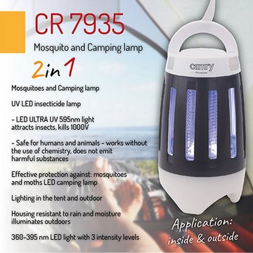 Camry Insektenvernichter CR7925 Elektrischer Insekten-Vernichter 2in1 Mücken- und Camping-Lampe