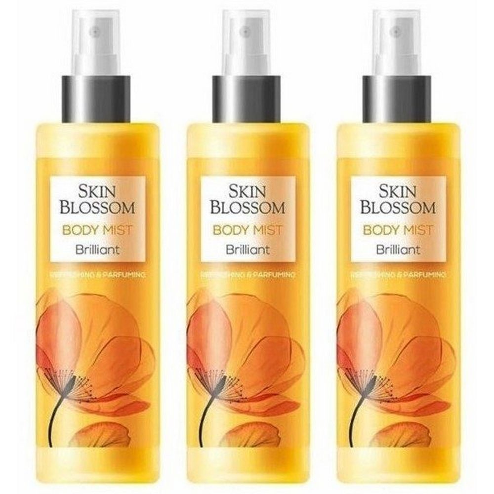 Biofresh Cosmetics Körperspray Body Mist Skin Blossom Brilliant 3x200 ml