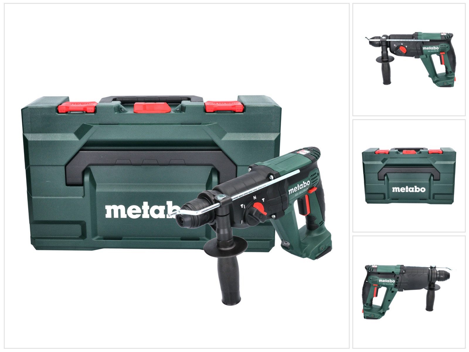 metabo Schlagbohrmaschine KH 18 LTX 24 Akku Kombihammer 18 V 2,1 J SDS plus + metaBOX (6017128