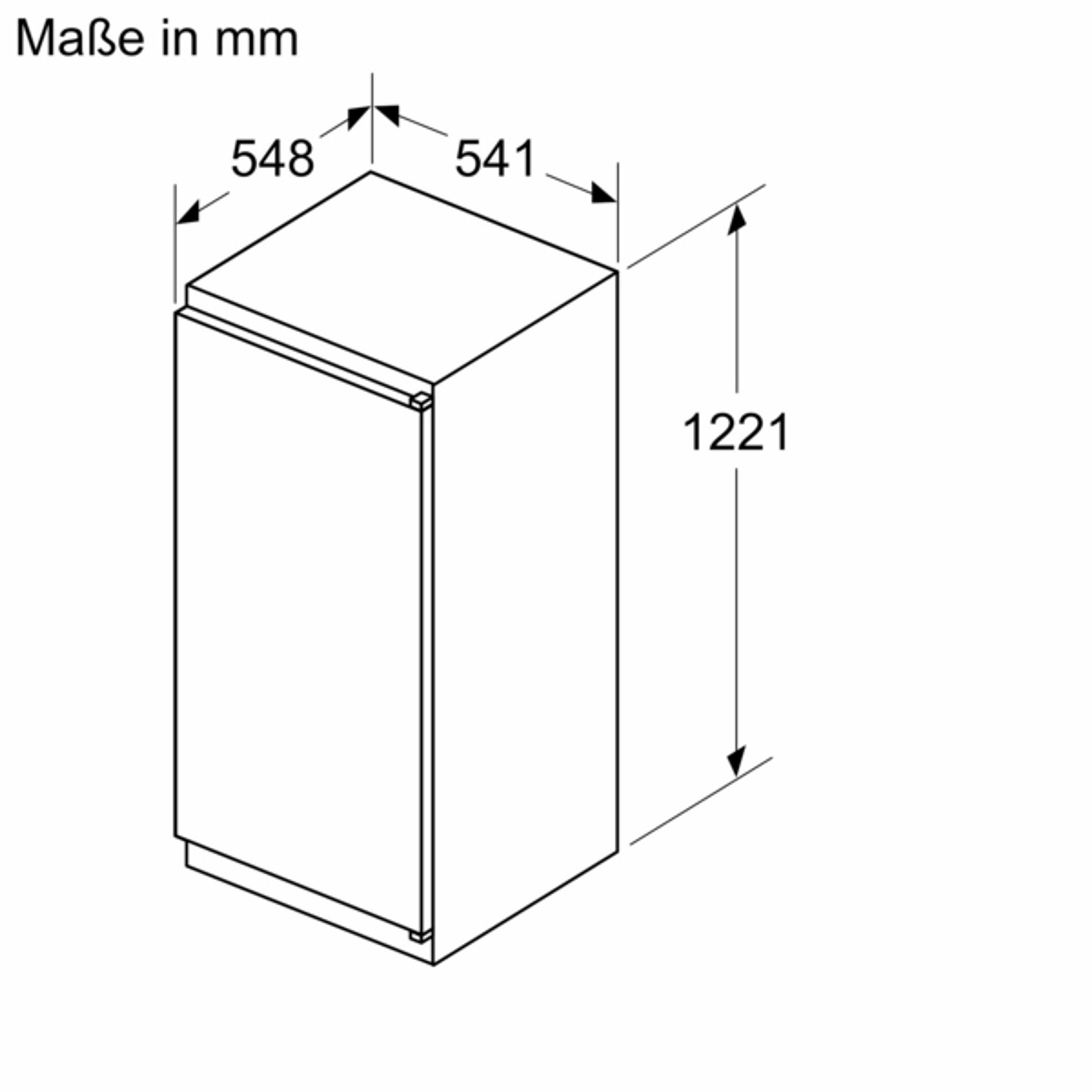 Einbaukühlschrank breit hoch, 122.1 cm BOSCH 54.1 cm KIL425SE0,
