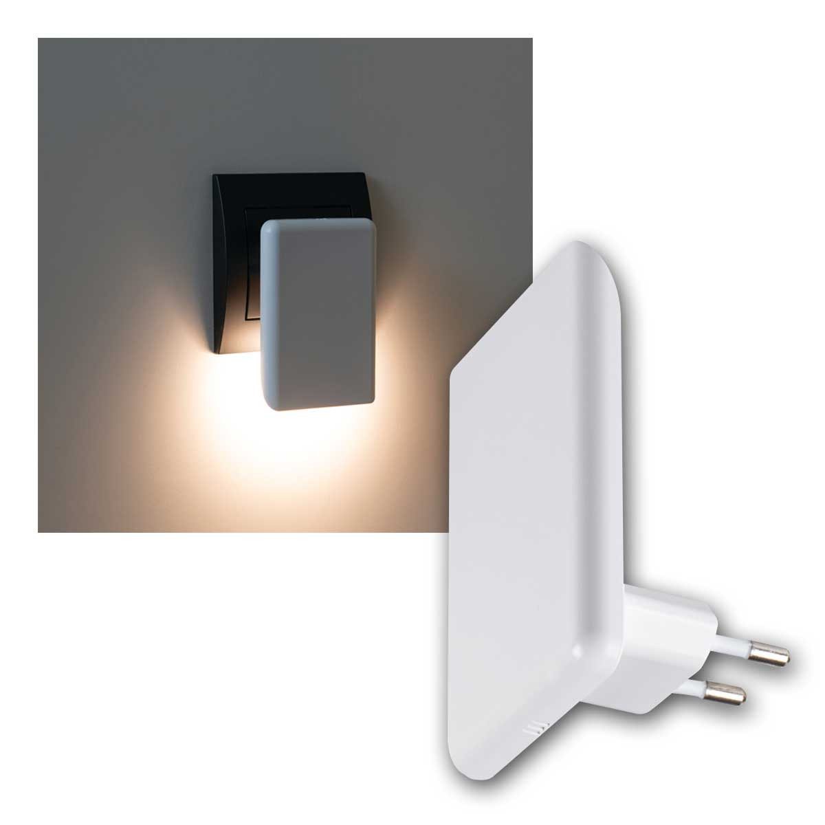 world-trading-net LED Nachtlicht LED Nachtlicht ORISA weiß, Dämmerungssensor, warm, warmweiß