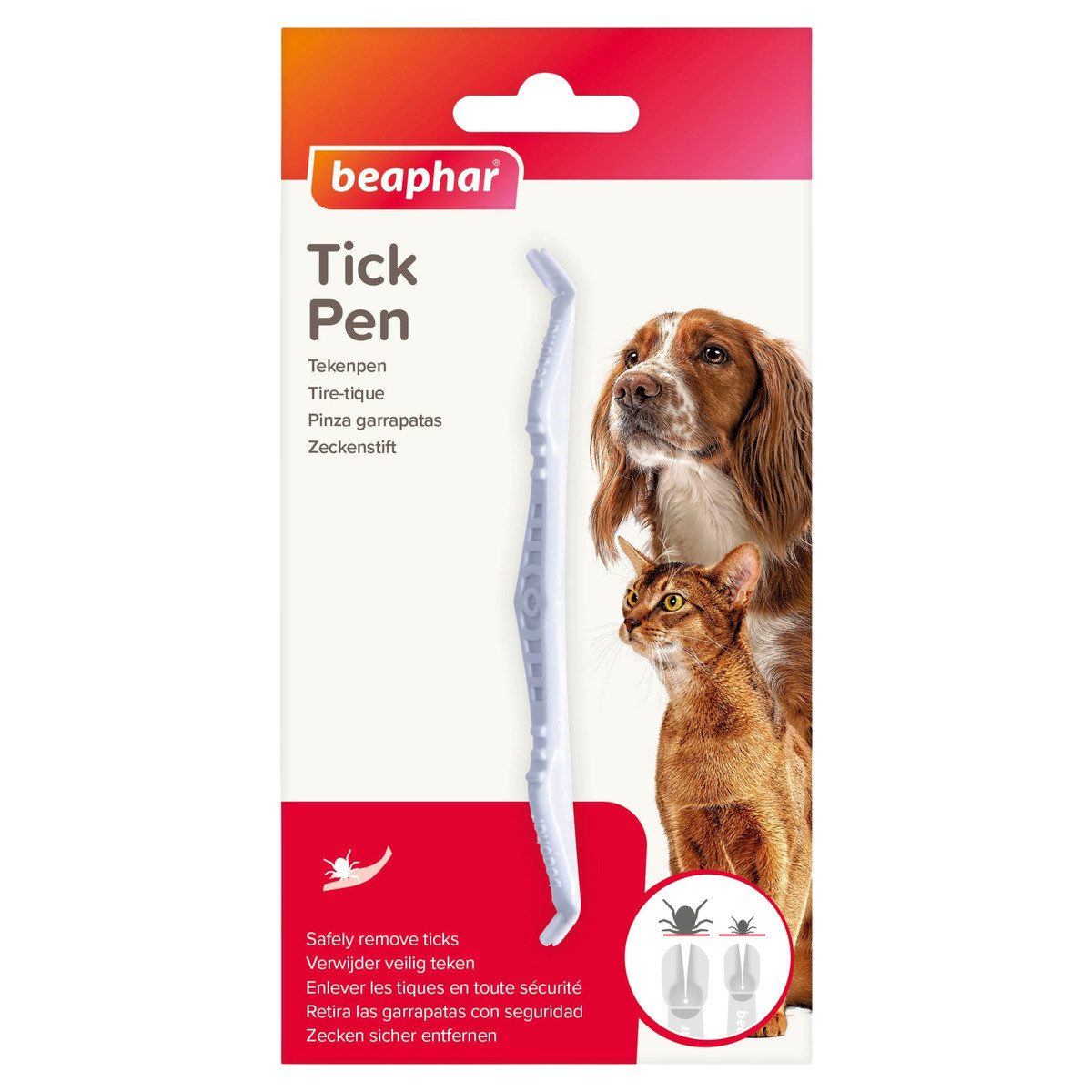 beaphar Zeckenpinzette Zeckenstift für Hunde