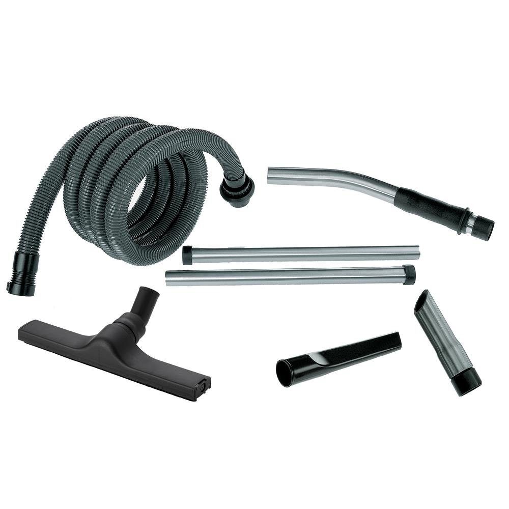 Nilfisk Насадки для пылесоса-Set Werkstatt-Set 6 teilig 302000927, Düsen Set, Bodendüse, Bodensaugdüse, Saugdüse, Düse für Rillen, Kanten und Boden, Schlauch, Verlängerungsrohr, Zubehör für Nass-/Trockensauger, Industriesauger und Sicherheitssauger