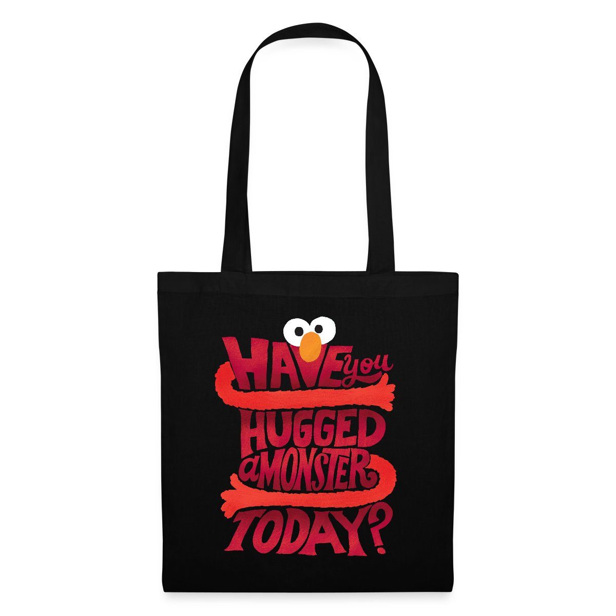 Henkeltasche Sesamstraße Design Have You Hugged A Monster Today Stoffbeutel