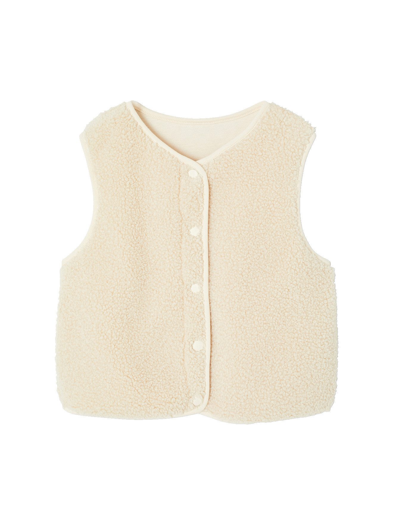 vertbaudet Blouson Mädchen Teddyfleece-Weste mit Leopardenmuster Leopardenmuster