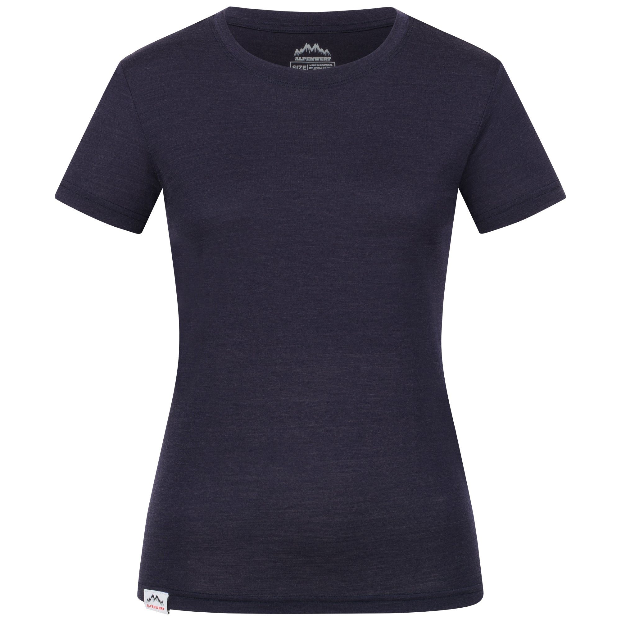 Alpenwert T-Shirt Damen Merino T-Shirt - mulesingfreie Wolle - hergestellt in Portugal (1 Pack) Antibakteriell, Anti-Schweiß-Geruch, Outdoor & Funktionsshirt