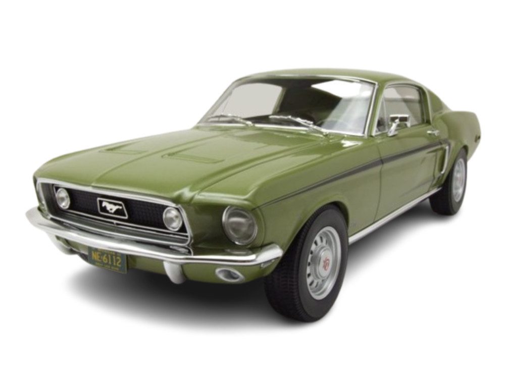 Modellauto Ford Mustang Fastback GT 1968 hellgrün metallic