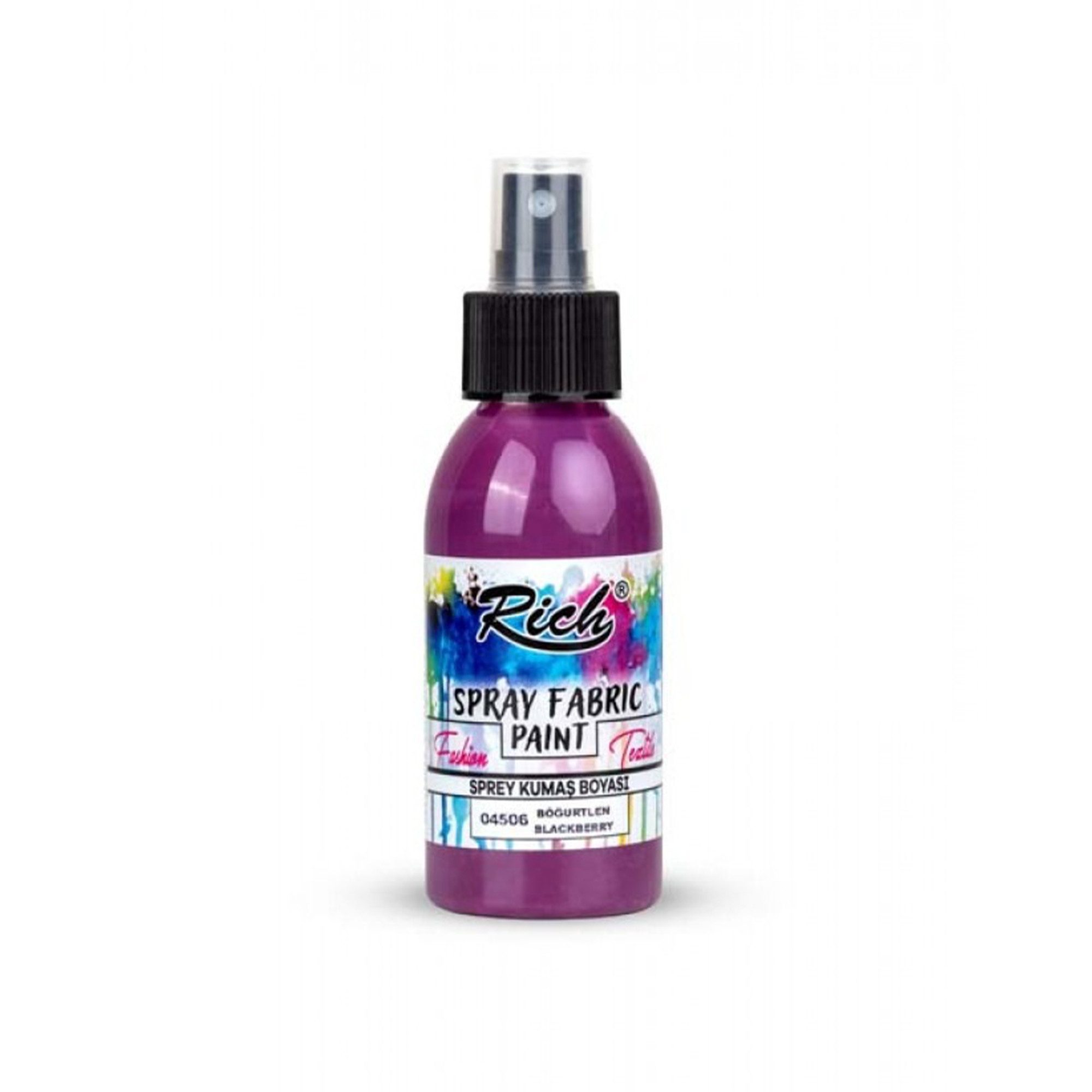 RICH Bastelfarbe Rich Spray Fabric Paint Wasserbasierte Textilfarbe 60ml - 25 Farben