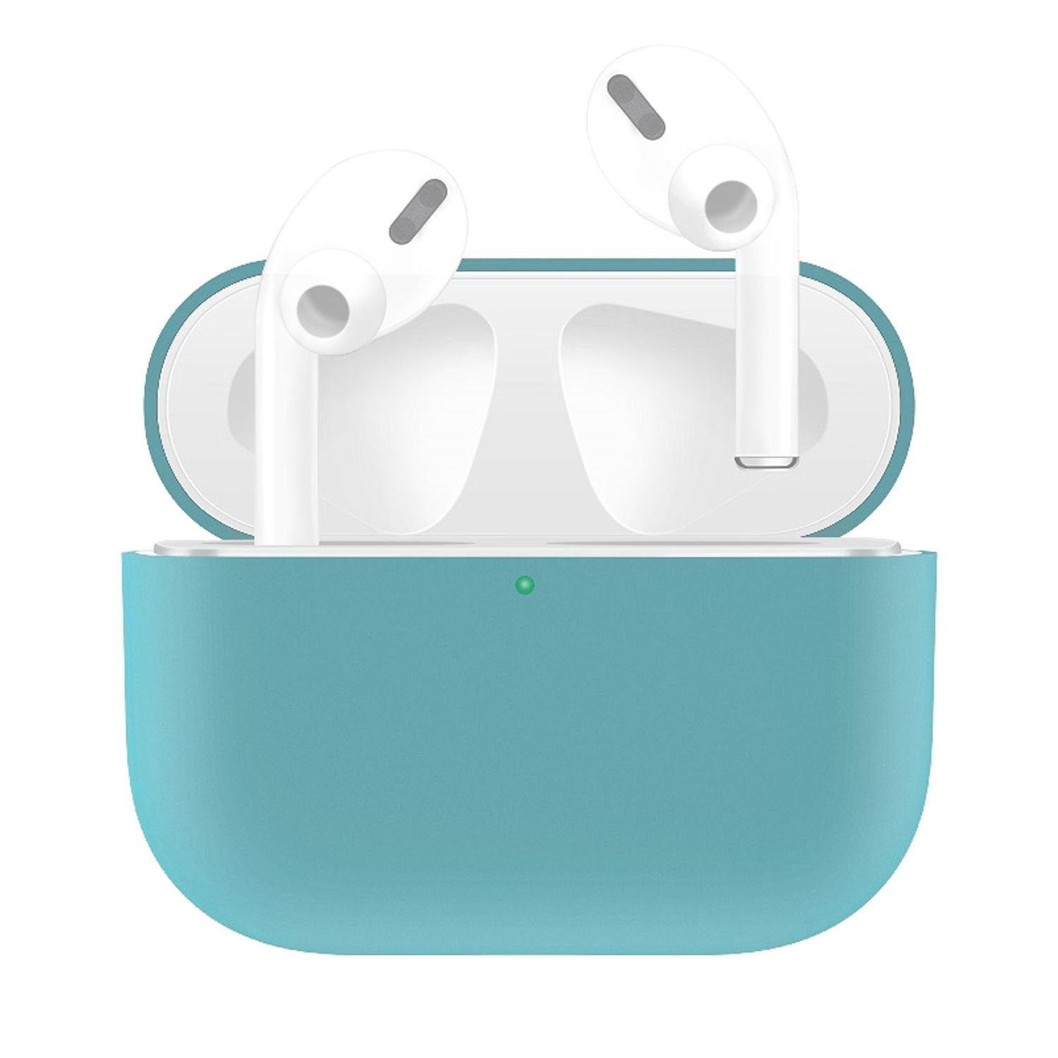 König Design Handyhülle Apple AirPods Pro, Schutzhülle für Apple AirPods Pro Handy Hülle Silikon Tasche Case Cover Grün