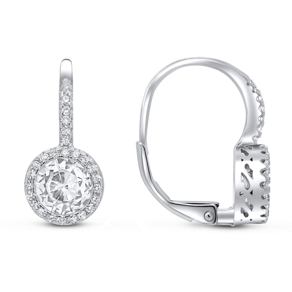 Brilio Silver Ohrring-Set Glitzernde Silberohrringe mit Zirkonen EA118W