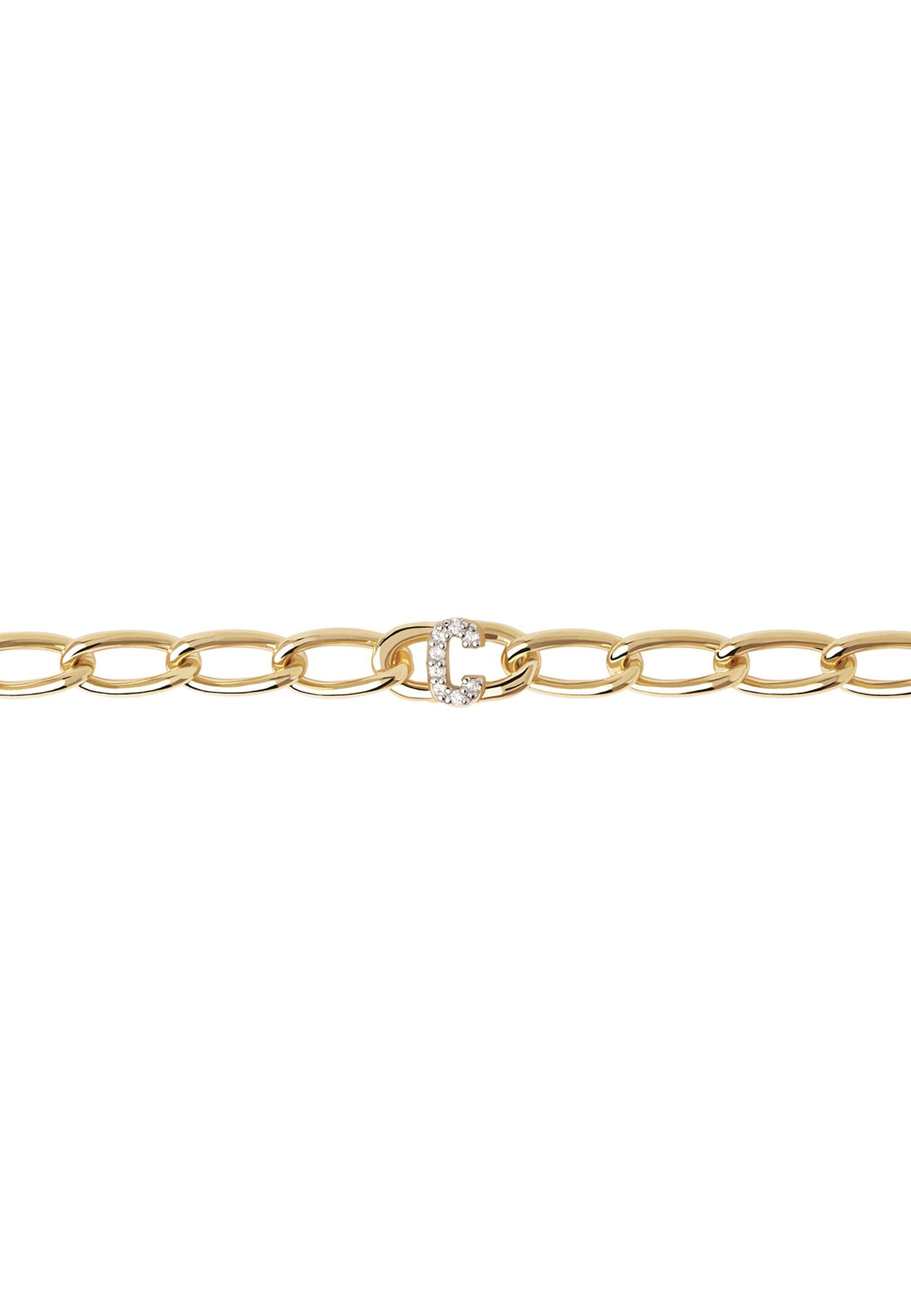 P D Paola Armband Gliederband Buchstabe C 925er Sterlingsilber