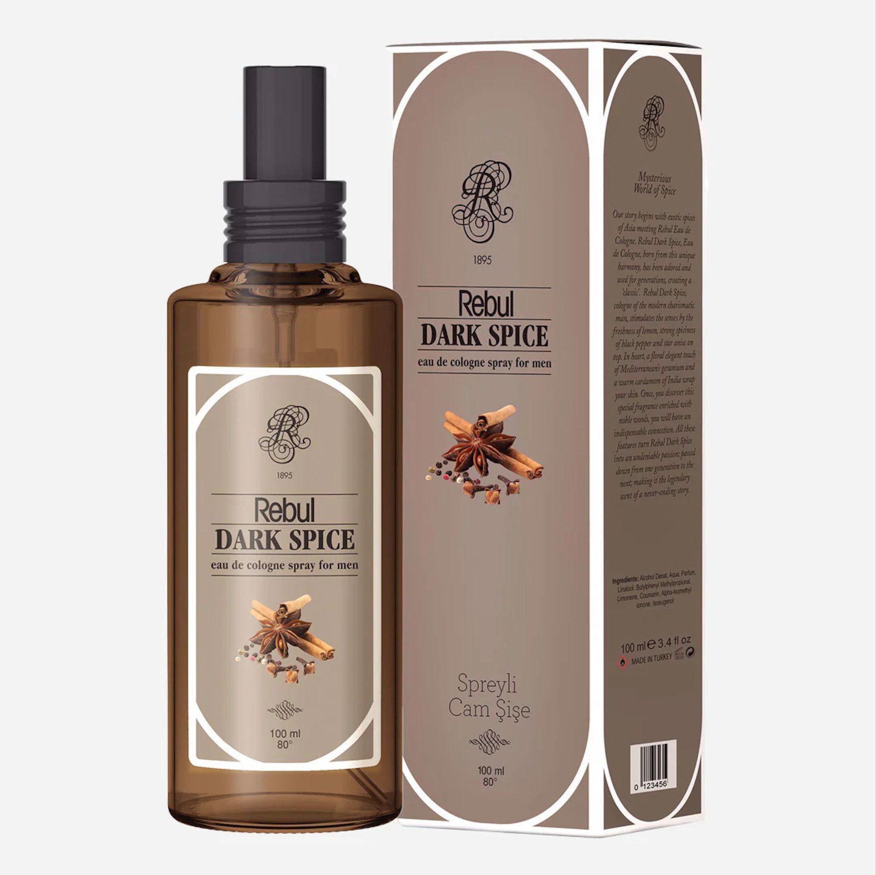 uandu home Eau de Cologne Rebul Eau de Cologne, Kölnisch Wasser für Herren Glasflasche, 100ml & 250ml After Shave, Cologne, Rasierwasser für Herren und Damen