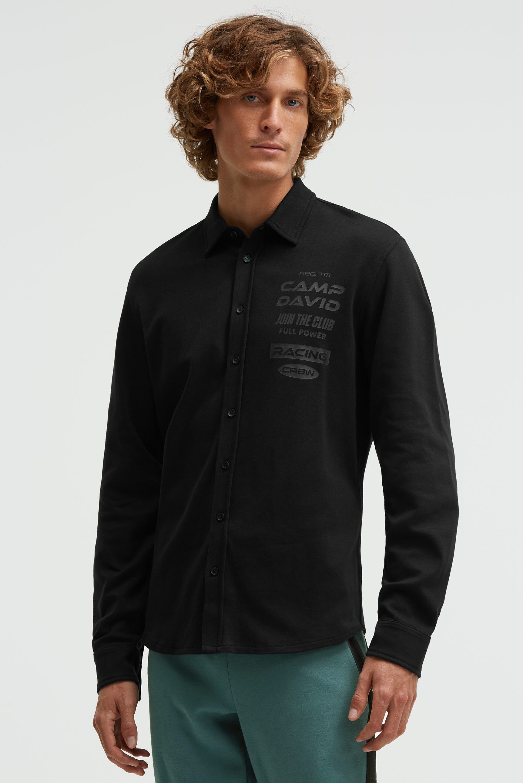 CAMP DAVID Langarmhemd mit Kentkragen