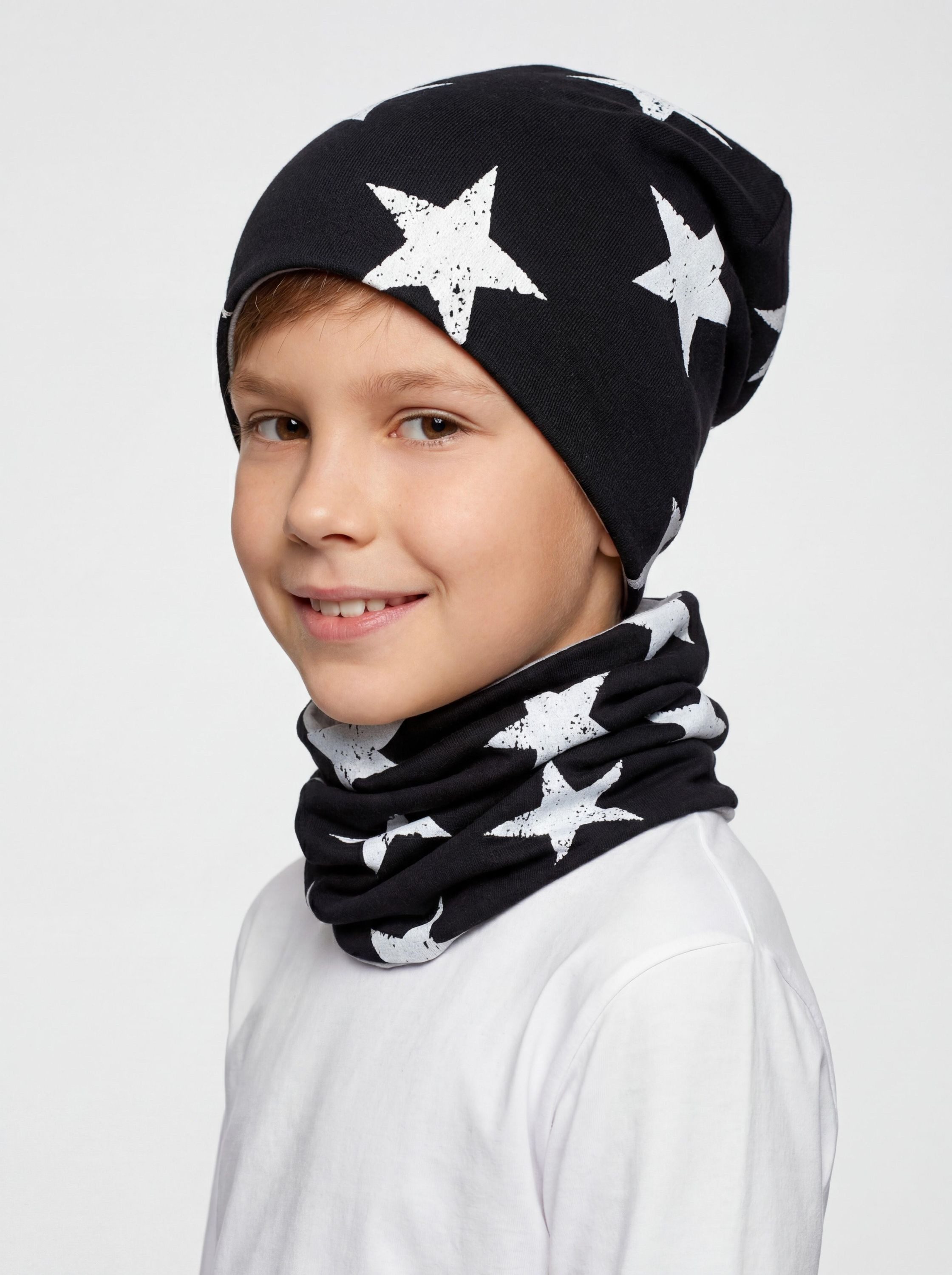 TupTam Beanie TupTam Unisex Kinder Beanie Mütze Schlauchschal Set