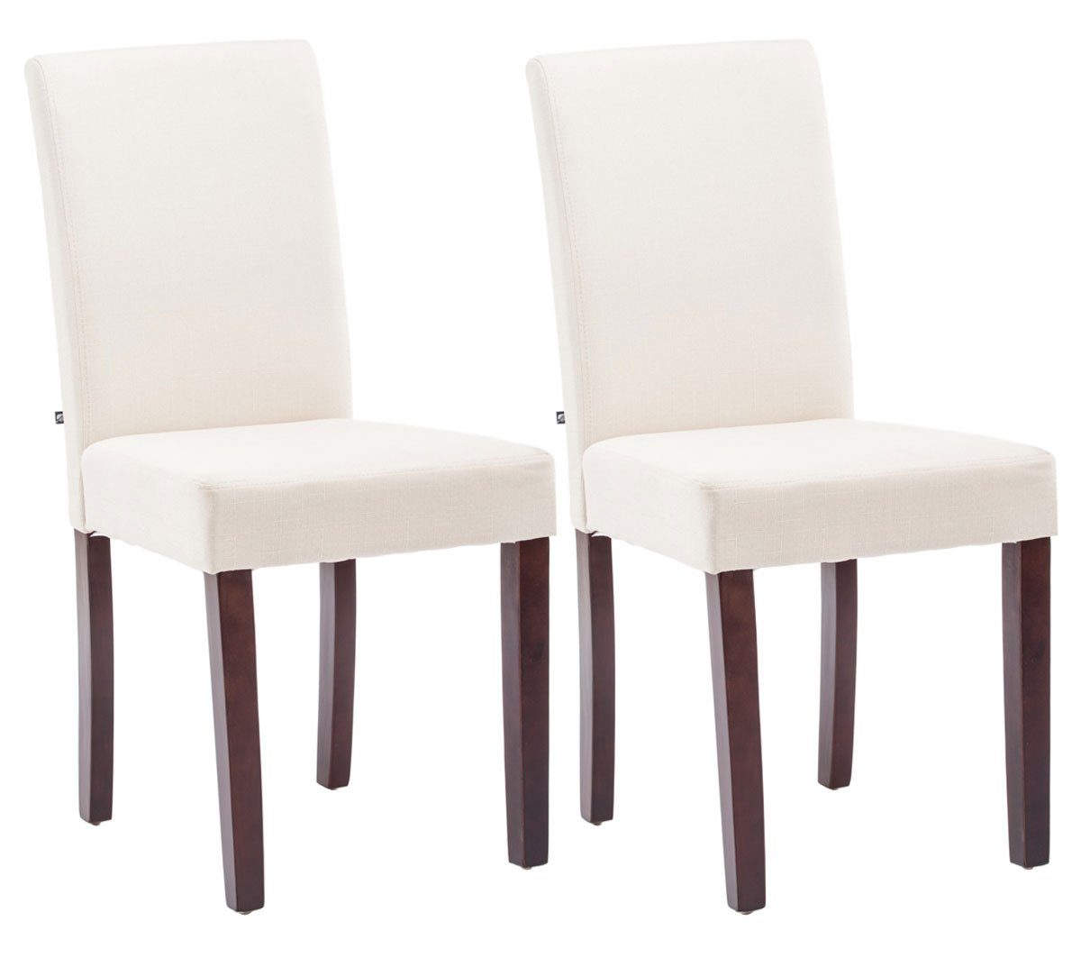 CLP Esszimmerstuhl Ina Stoff (2er Set), Holzgestell, ohne Armlehnen
