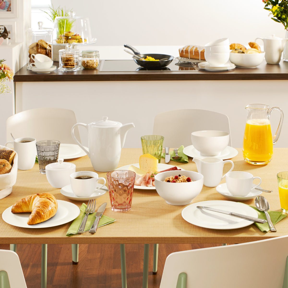 Villeroy & Boch Kaffeeservice For Me Weiß, Porzellan, 12-tlg.