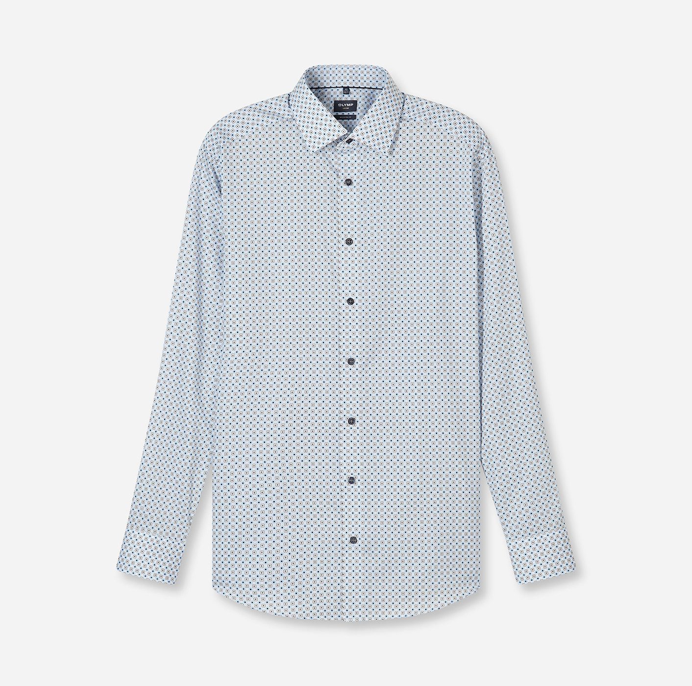 OLYMP Langarmhemd Luxor Businesshemd, modischer Druck, modern fit, New-Kent günstig online kaufen