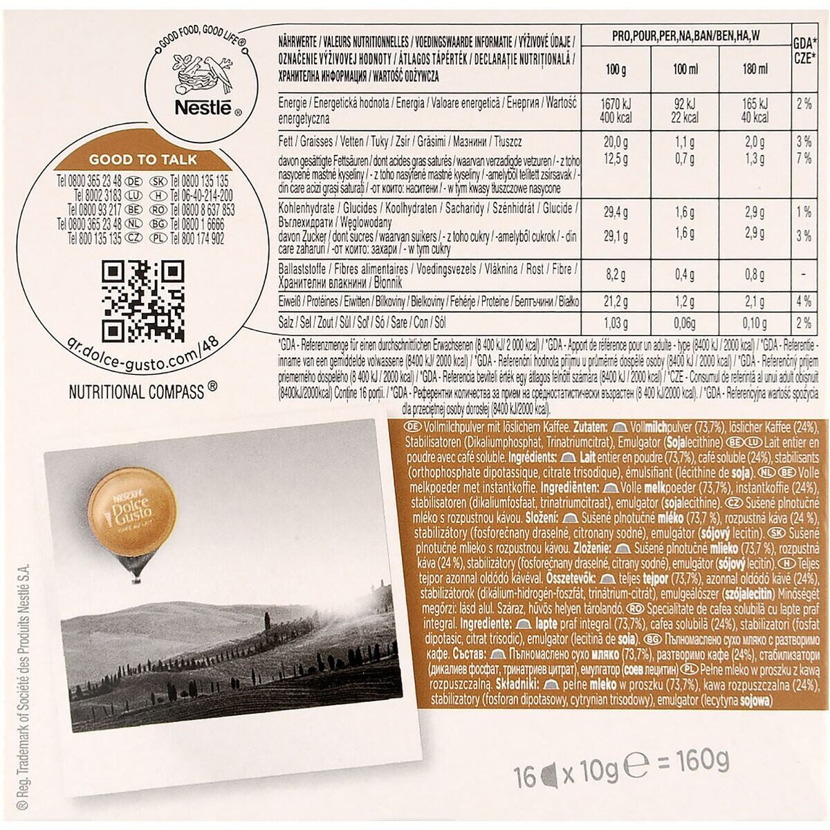 NESCAFÉ® Dolce Gusto® Kaffee Dolce Gusto® Café au Lait, 3x 16 Kapseln