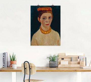 Artland Kunstdruck Roter Blütenkranz und Kette., Porträts (1 St), als Leinwandbild, Wandaufkleber oder Poster in versch. Größen