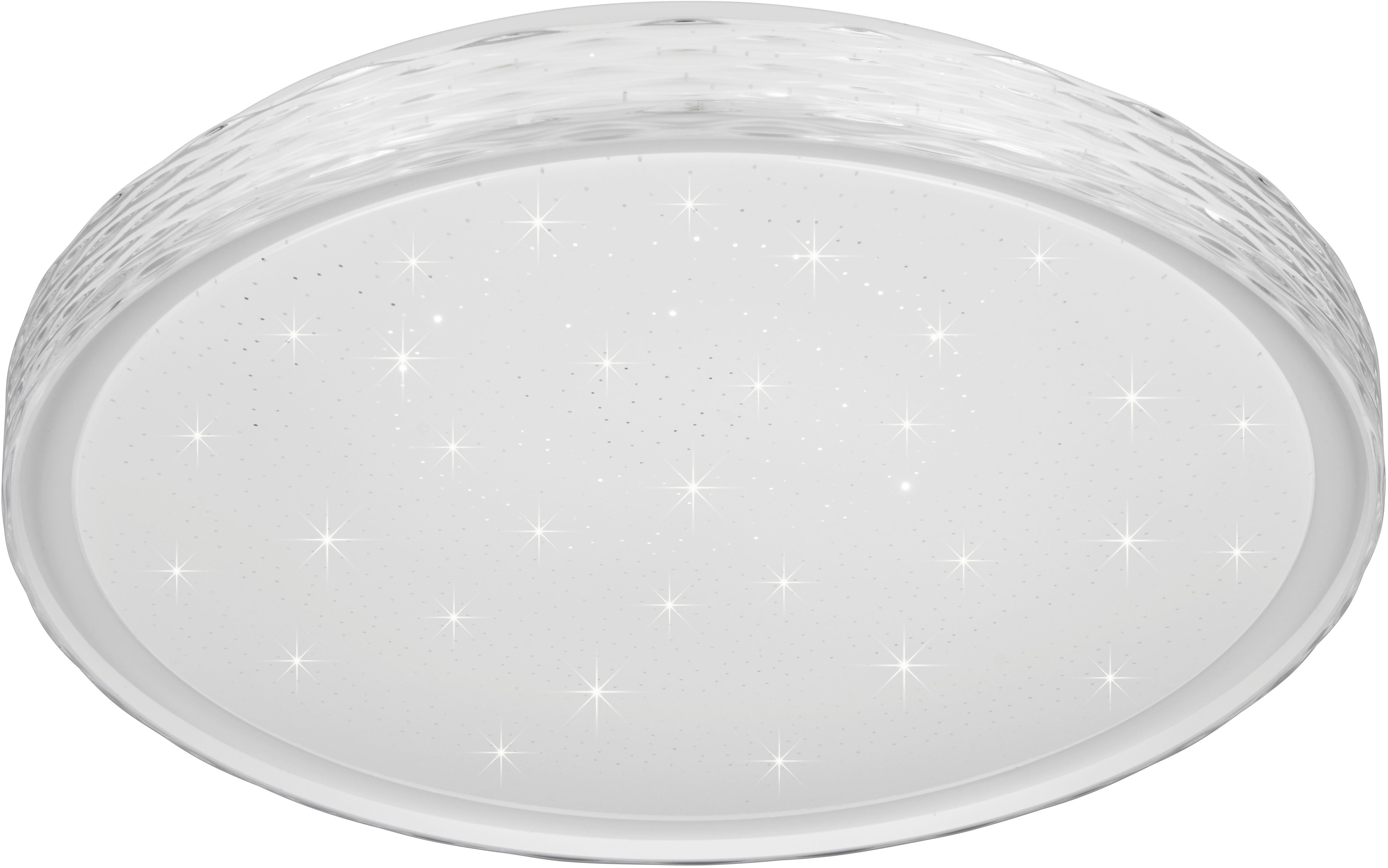 Reality Leuchten LED Deckenleuchte VARDA, LED Deckenlampe 24W 2500 Lumen, CCT 2700-6500K, Fernbedienung, CCT - über Fernbedienung, Dimmfunktion, Memoryfunktion, Nachtlichtfunktion, Timerfunktion, mehrere Helligkeitsstufen, LED fest integriert, Farbwechsler, warmweiß - kaltweiß, Starlight, Memoryfunktion, Nachtlicht, Switch Dimmer, Timer Ø 39 cm