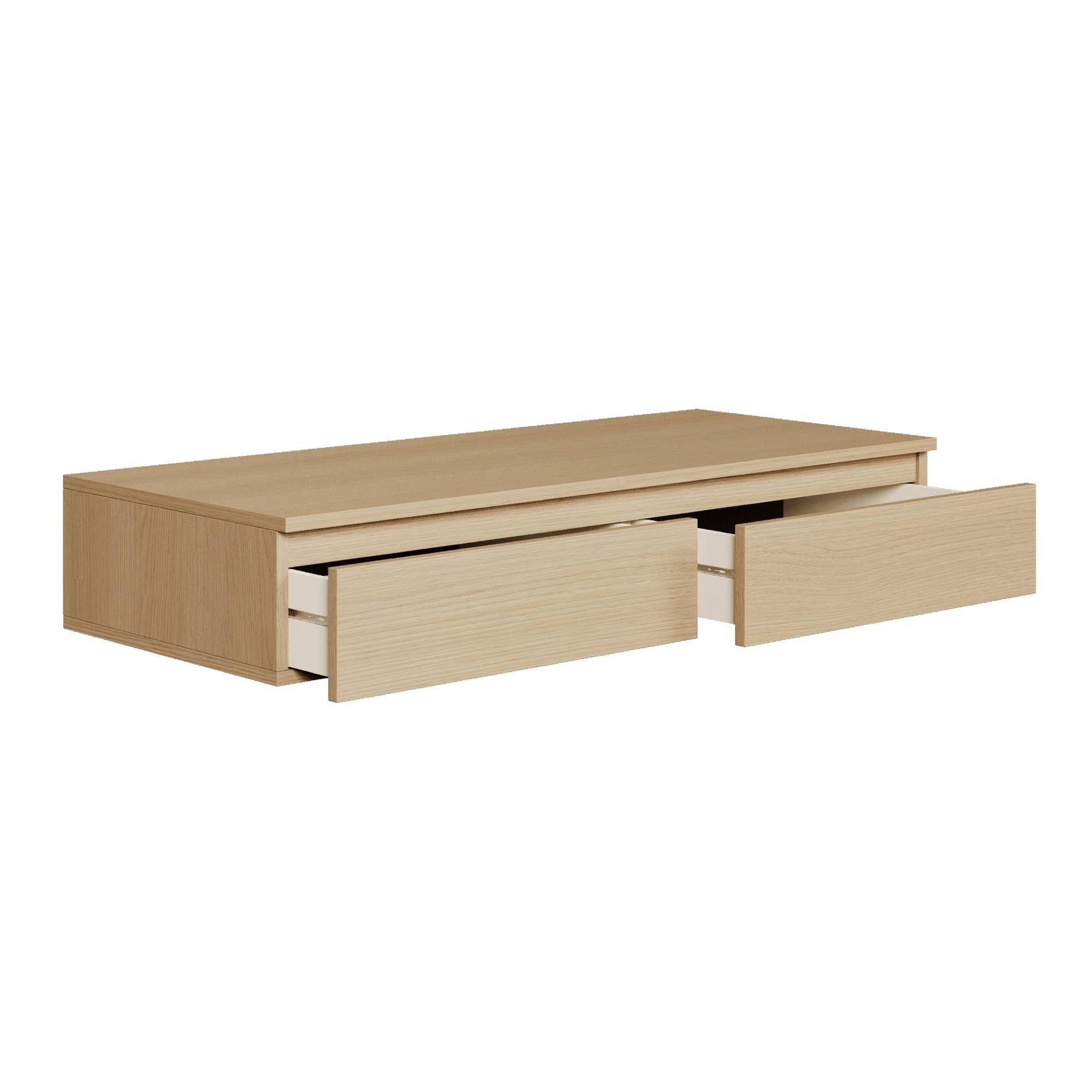 Selsey Schminktisch BEMMI, Hängeschreibtisch Schminktisch mit 2 Schubladen 120 cm breit