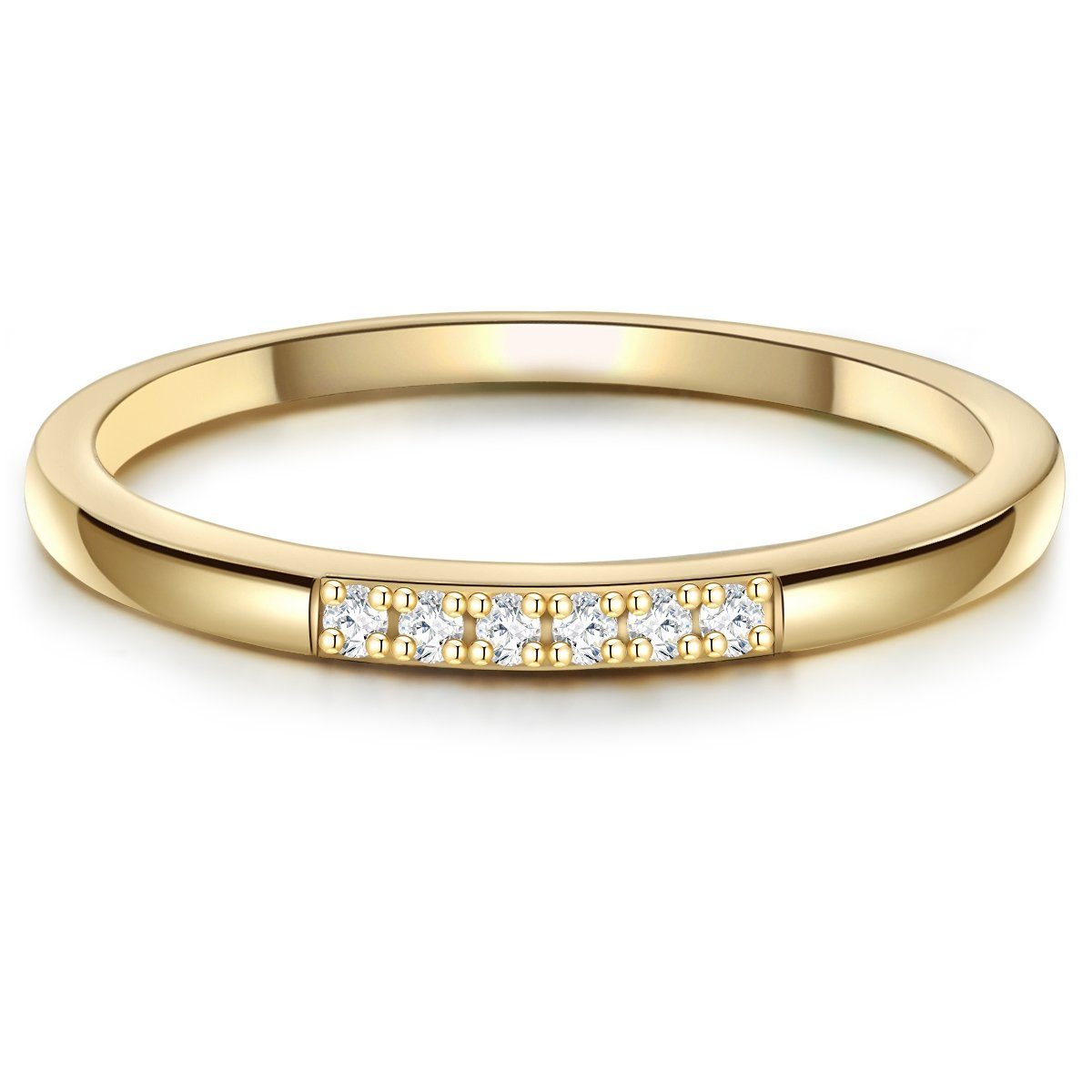 Silberring gelbgold