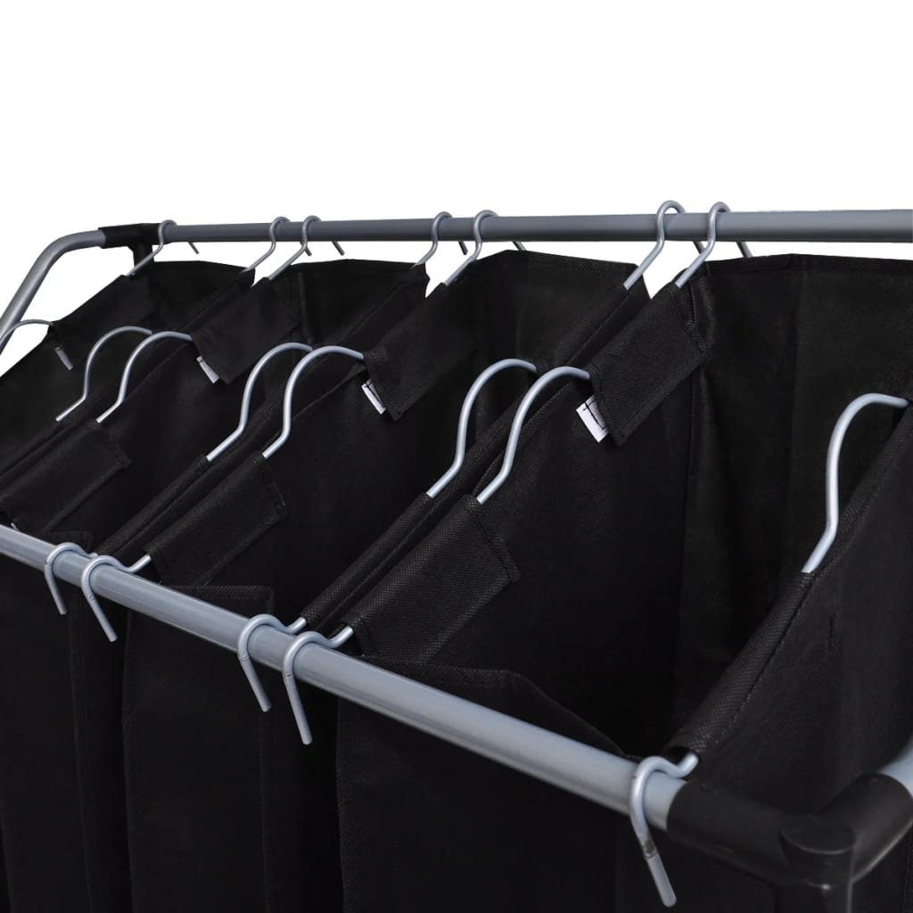 cm), Wäschesortierer in schwarz Polyester 96 3002792 (L: möbelando aus