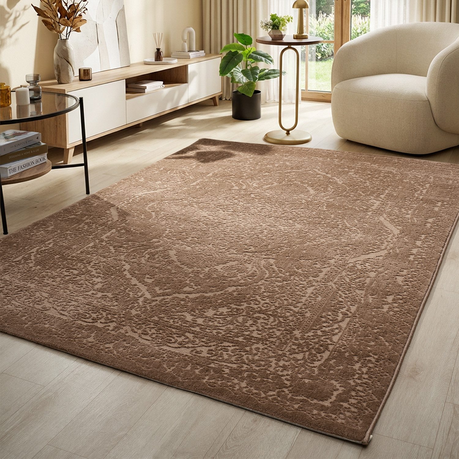 Vimoda Orientteppich Costalight, Klassischer und moderner Teppich, Rechteckig, Höhe: 8 mm, Orient Design, Hoch-Tief Effekt 3D, Vintage, Wohnzimmer, Schlafzimmer