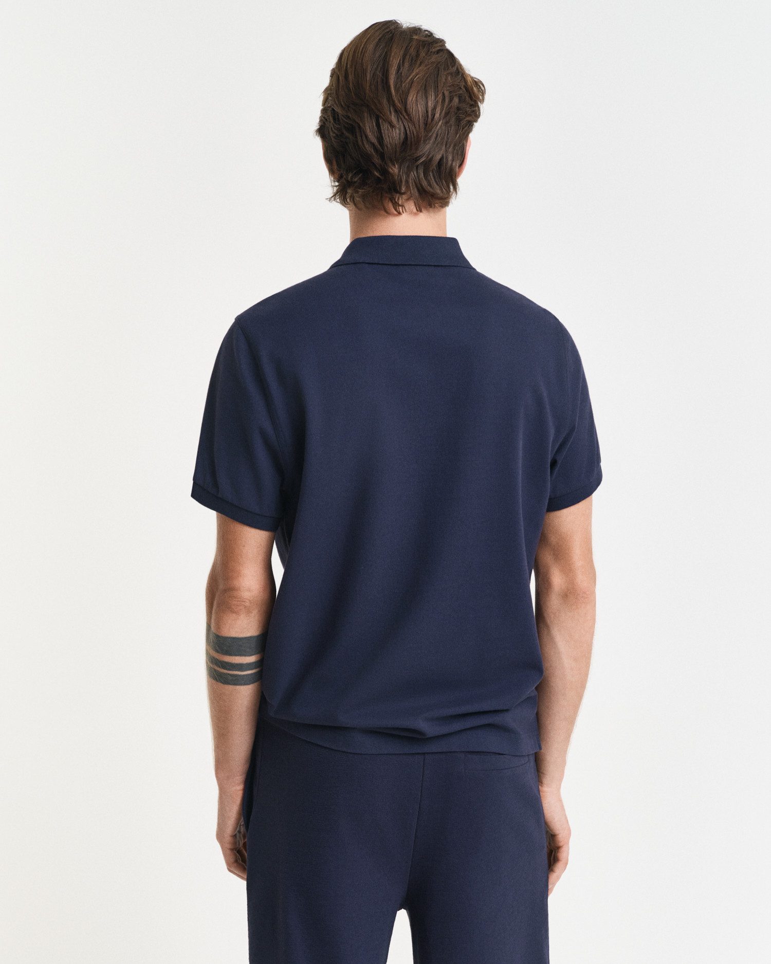 Gant Poloshirt REG SHIELD SS PIQUE POLO mit Logo und Flachstrickkragen 100% Baumwolle Pique