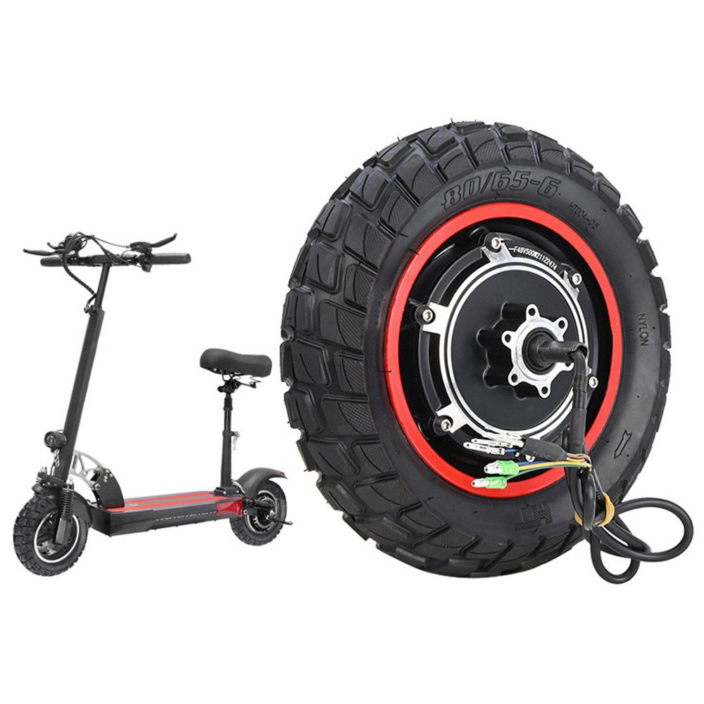 GARRYFIZH Rollomotor Nabenmotor E Scooter Motor 48V 500W Motor Hinterradmotor, für Kugoo M4/M4PRO Elektroroller 10 Zoll Luftreifen Hinterradmotor