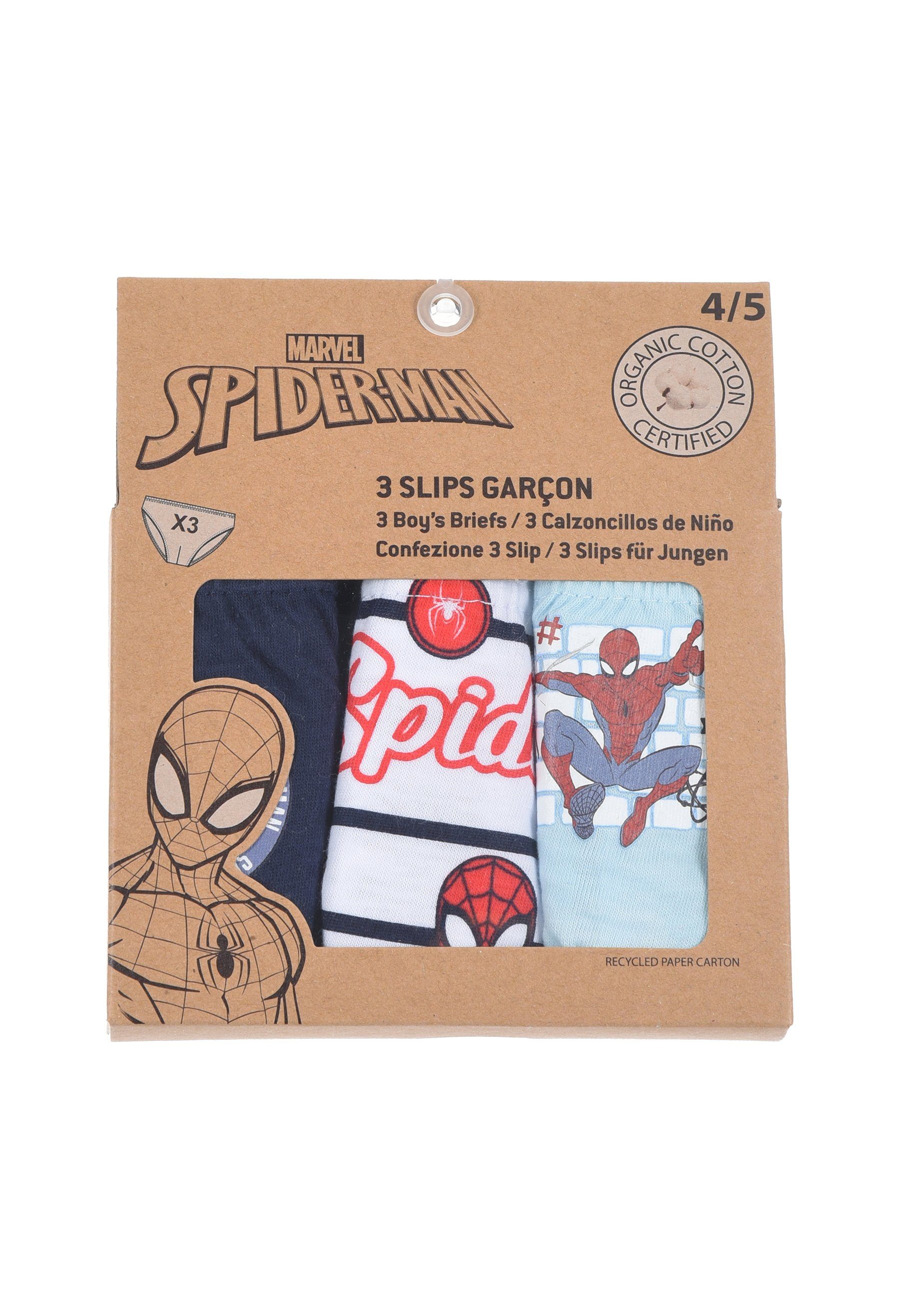 Spiderman Unterhosen Jungen Kinder (3-St) Slip
