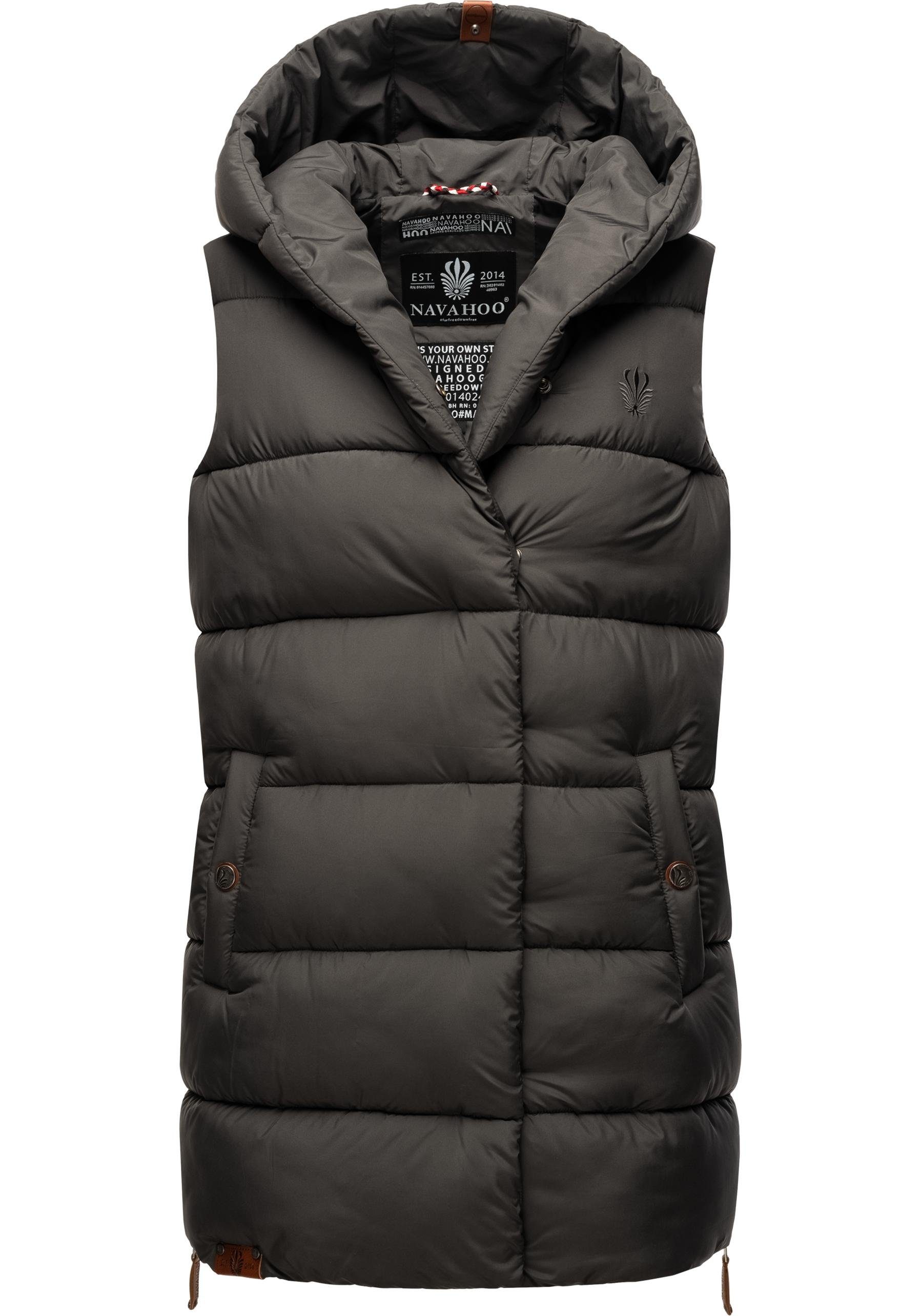 Navahoo Steppweste "Madilynaa" stylische ärmellose Damen Weste mit Kapuze günstig online kaufen