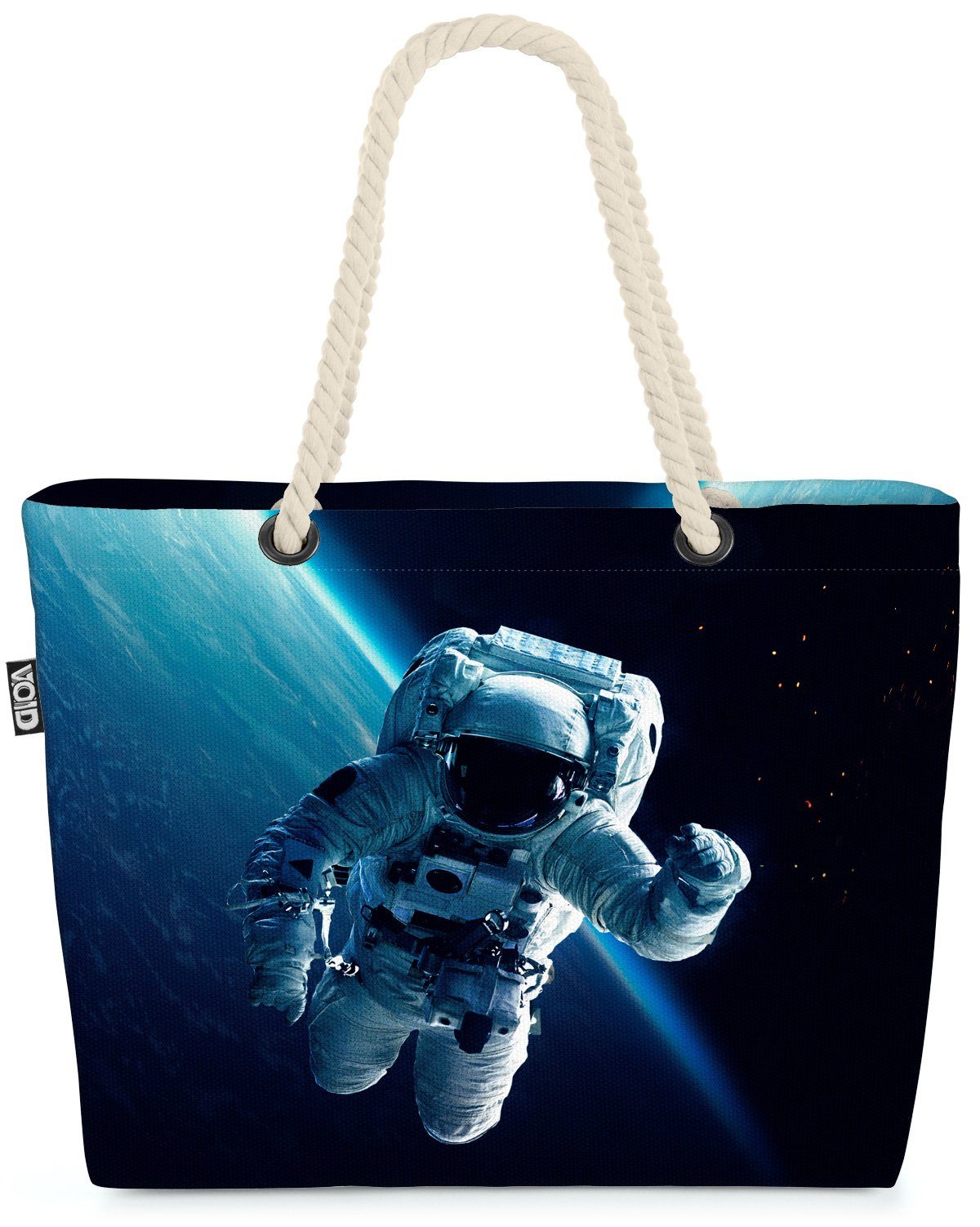 VOID Strandtasche (1-tlg), Astronaut Erde Weltall Sterne Astronaut Erde Weltall Sterne Weltraum