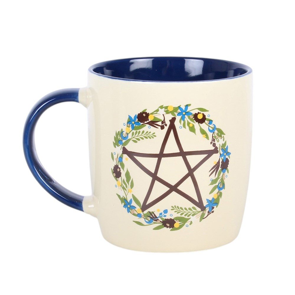 Tasse Solstice Wreath Pentagramm Tasse 370 ml Witchy Geschenkidee Becher