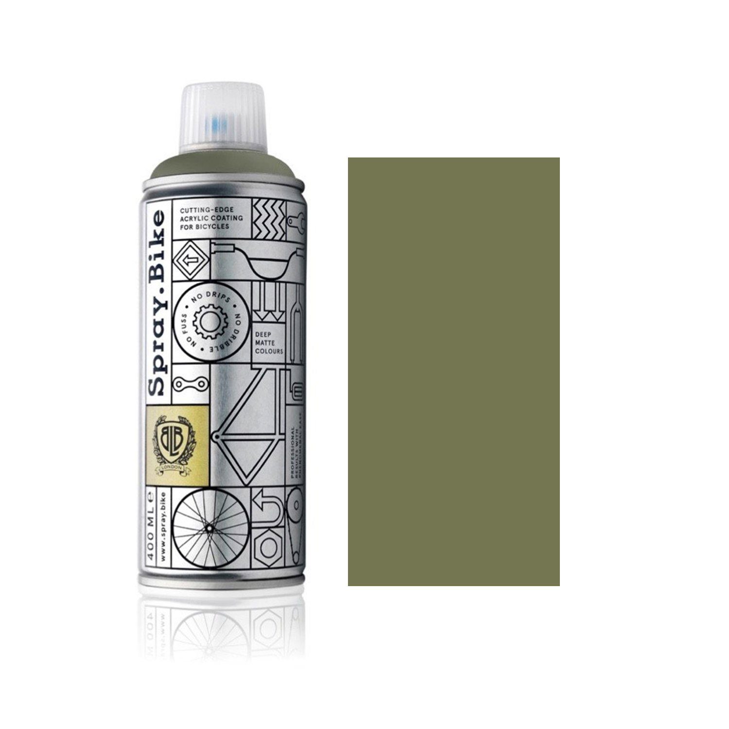 Spray.Bike Sprühflasche Fahrrad Lackspray in versch. Farben - keine GRUNDIERUNG notwendig - Acryllack/Lackspray in 400 ml Spraydose, Matt- und Klarlack Optik möglich, UV-resistent, wetterfest, Matt-Optik