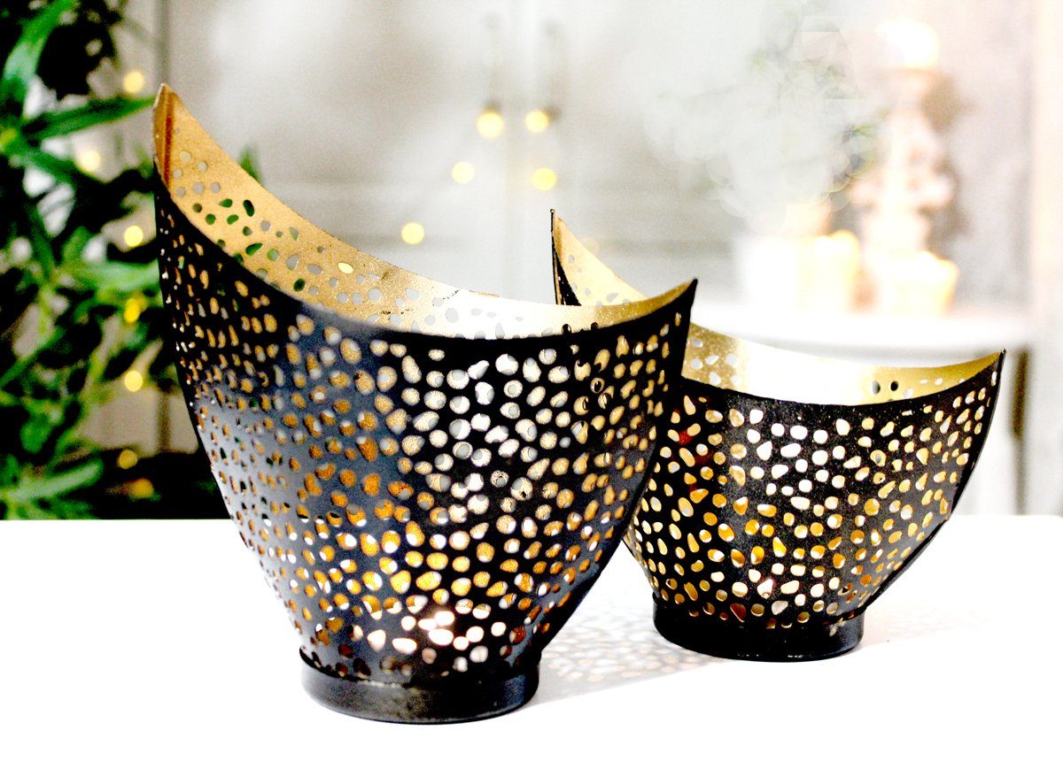 LB H&F Lilienburg Teelichthalter 2er SET Kerzenhalter Kerzenständer Tischde günstig online kaufen