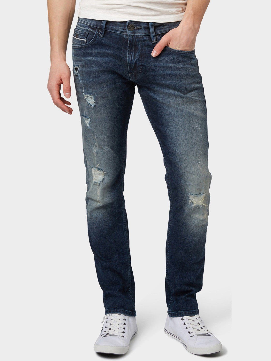 TOM TAILOR Slim-fit-Jeans Herren Selvage Stretch Denim Hose - Aedan 1075  online kaufen | OTTO