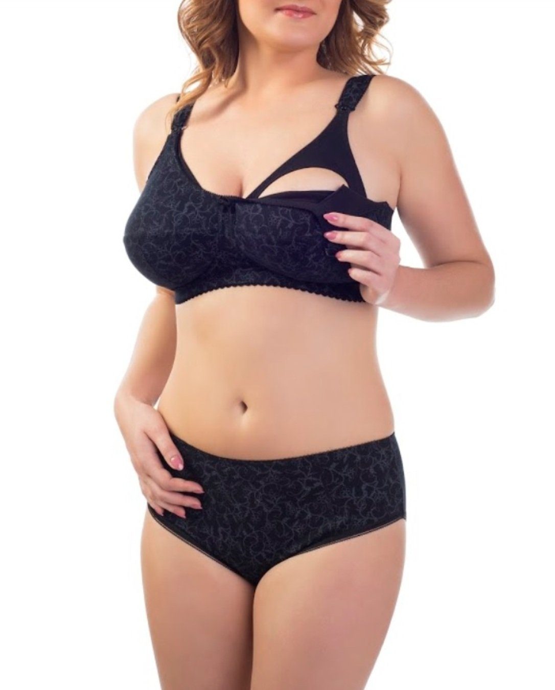 BaiBa Lingerie Still-BH ohne Bügel aus Baumwolle mit extra breiten und  gepolsterten Komfortträger, speziell für große Größen