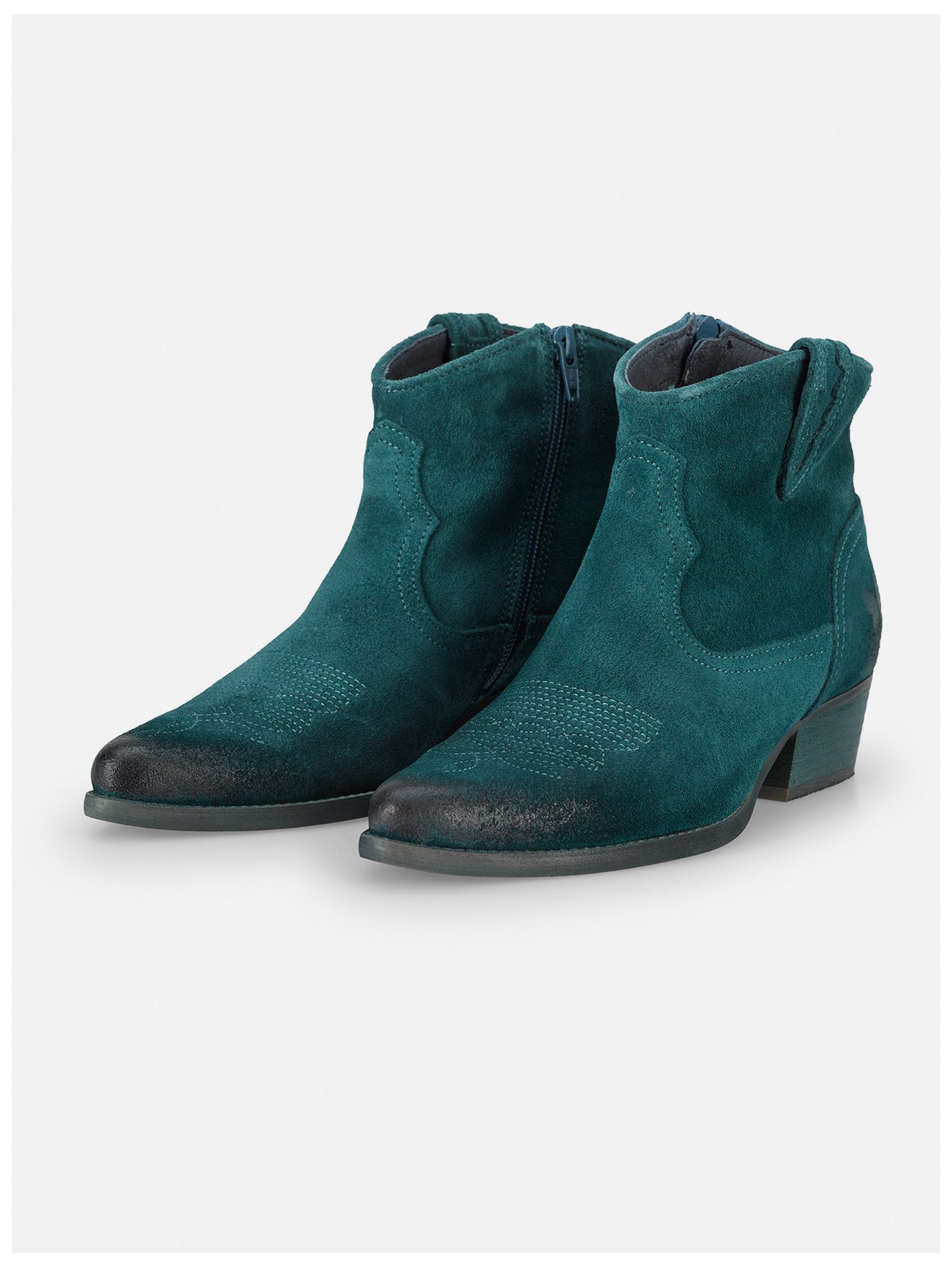 Felmini Stiefelette Leder . Cowboy Stiefelette