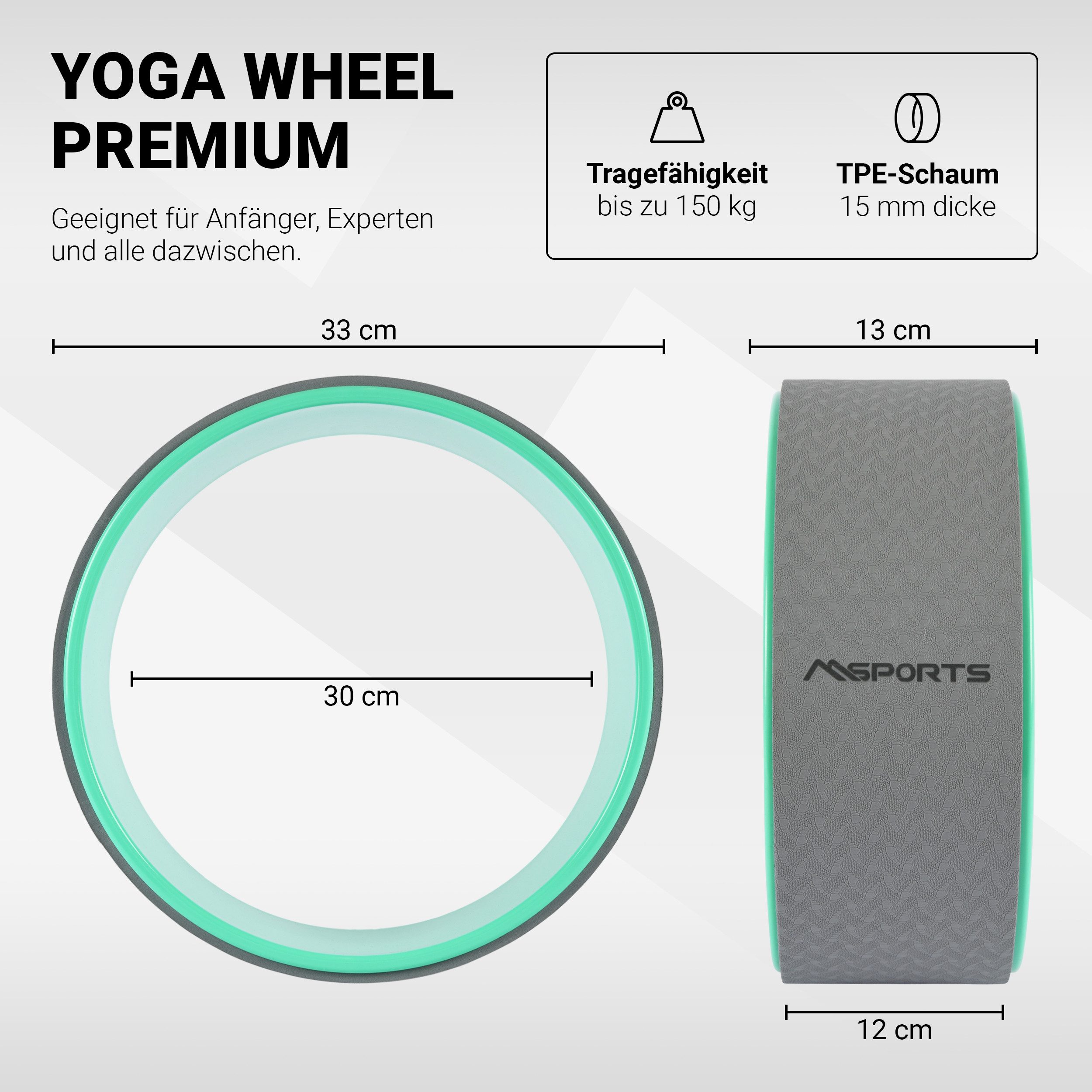 MSports® Yogarolle Yoga Wheel - Professional - Hilfsmittel bei Yoga-Übungen