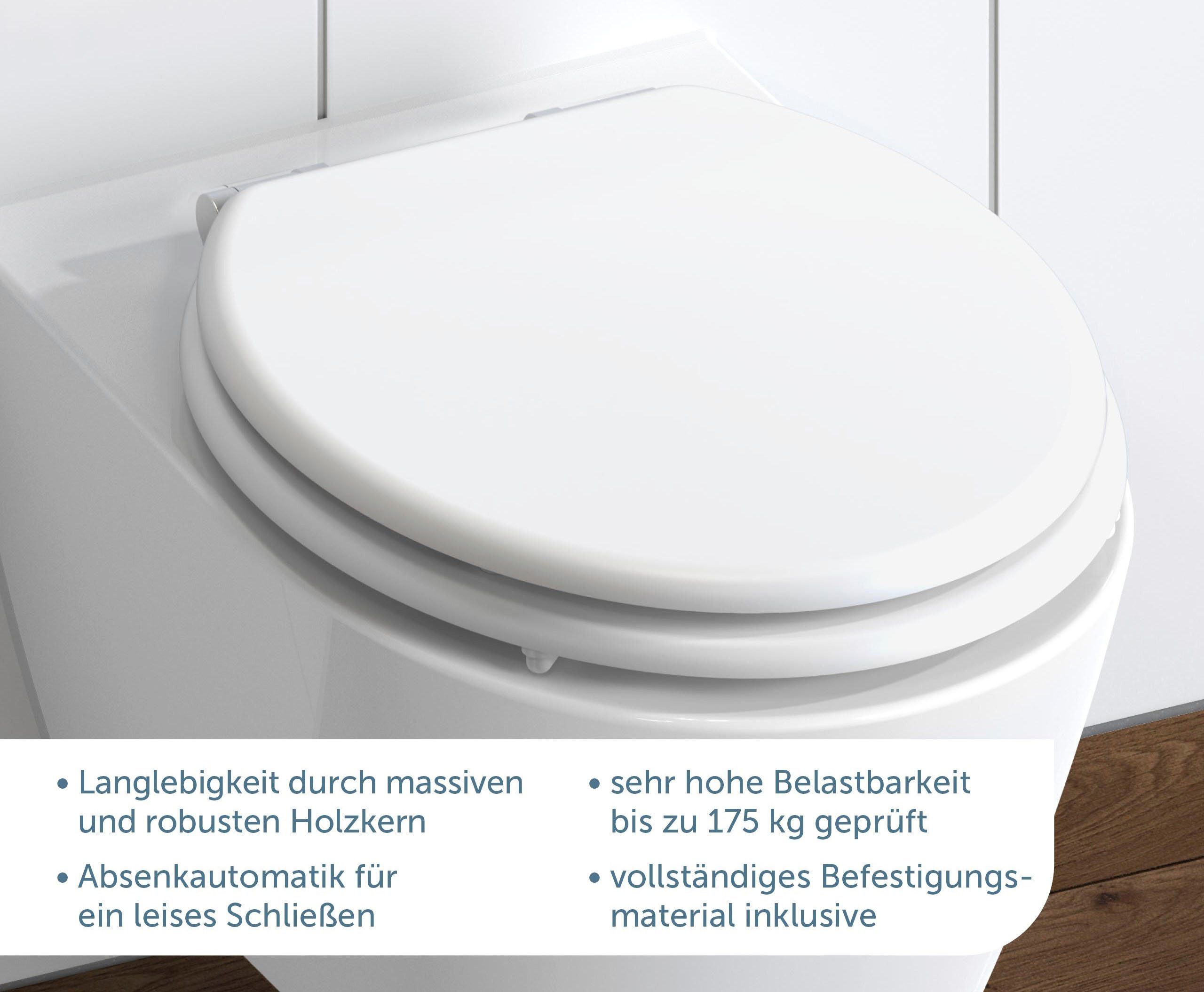Schütte WC-Sitz WHITE, mit Absenkautomatik und günstig online kaufen