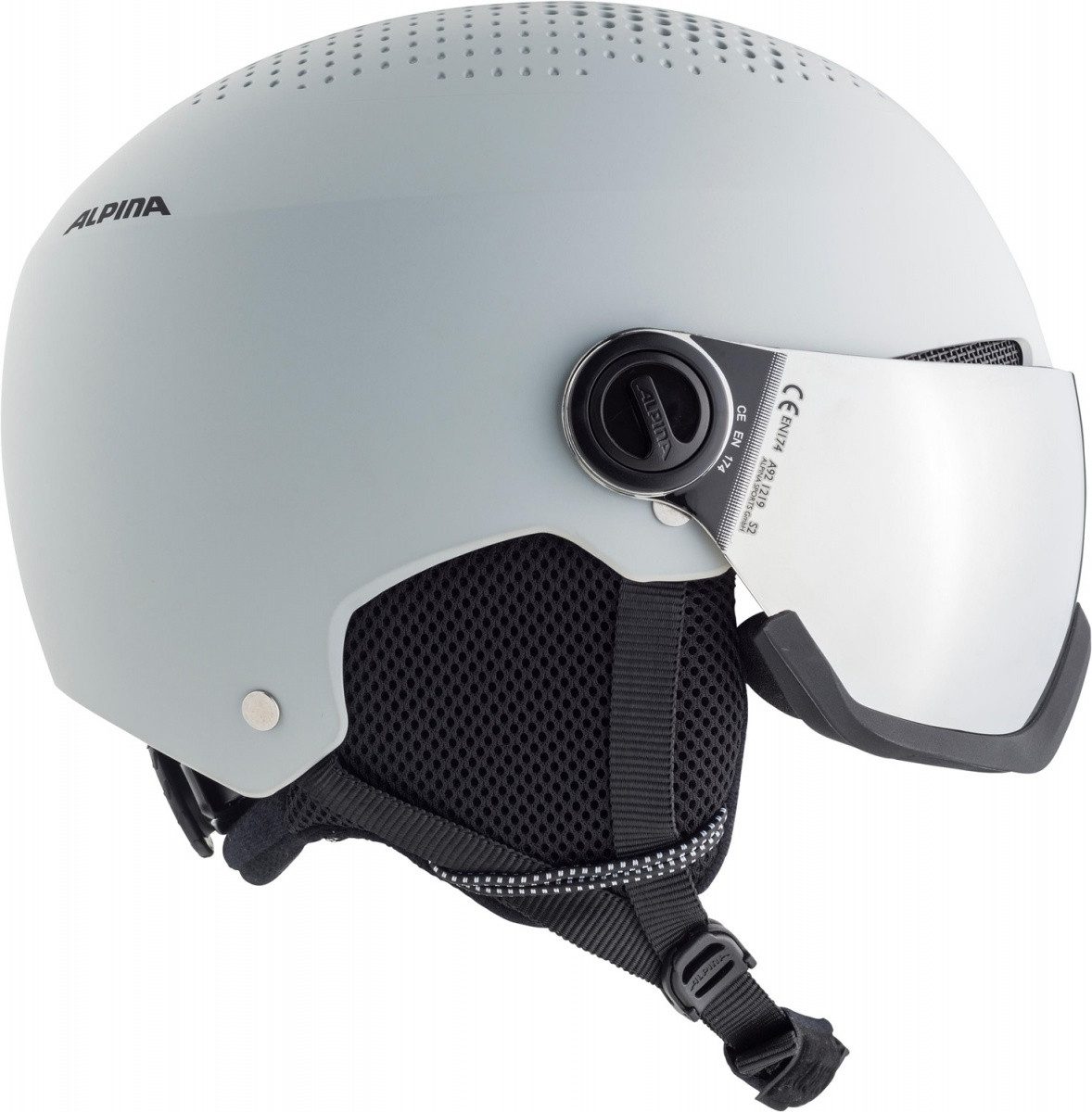 Skihelm Alpina Arber Visor Q-Lite Skihelm Snowboardhelm grey matt A9228