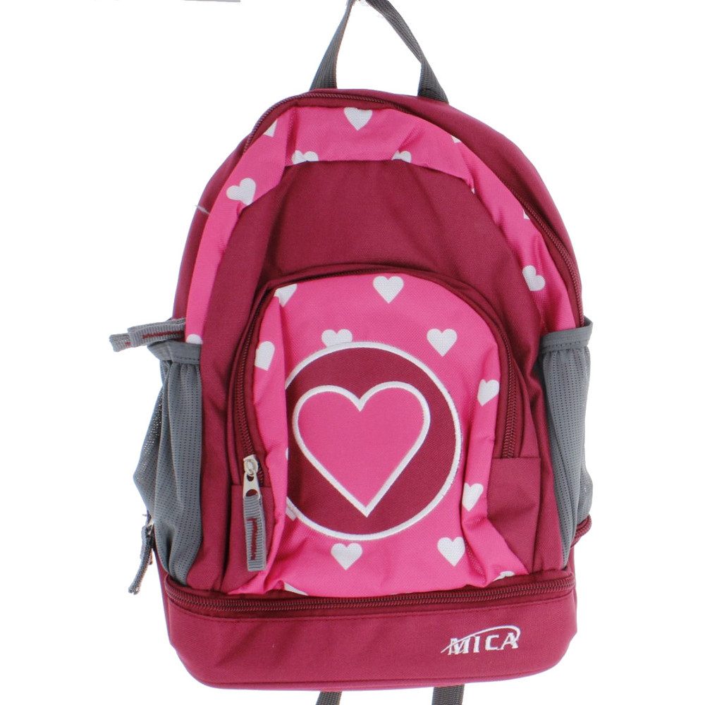 MICA Kinderrucksack Kinderrucksack Herz - aus Textil - ca. 25 x 31 x 12/18 cm