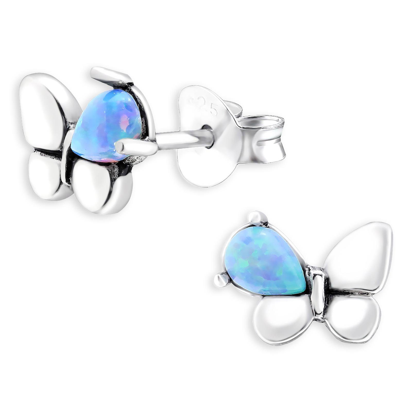 Monkimau Paar Ohrstecker »Opal Schmetterling Ohrringe aus 925 Silber«  (Packung, Paar Ohrstecker), mit Opalen online kaufen | OTTO