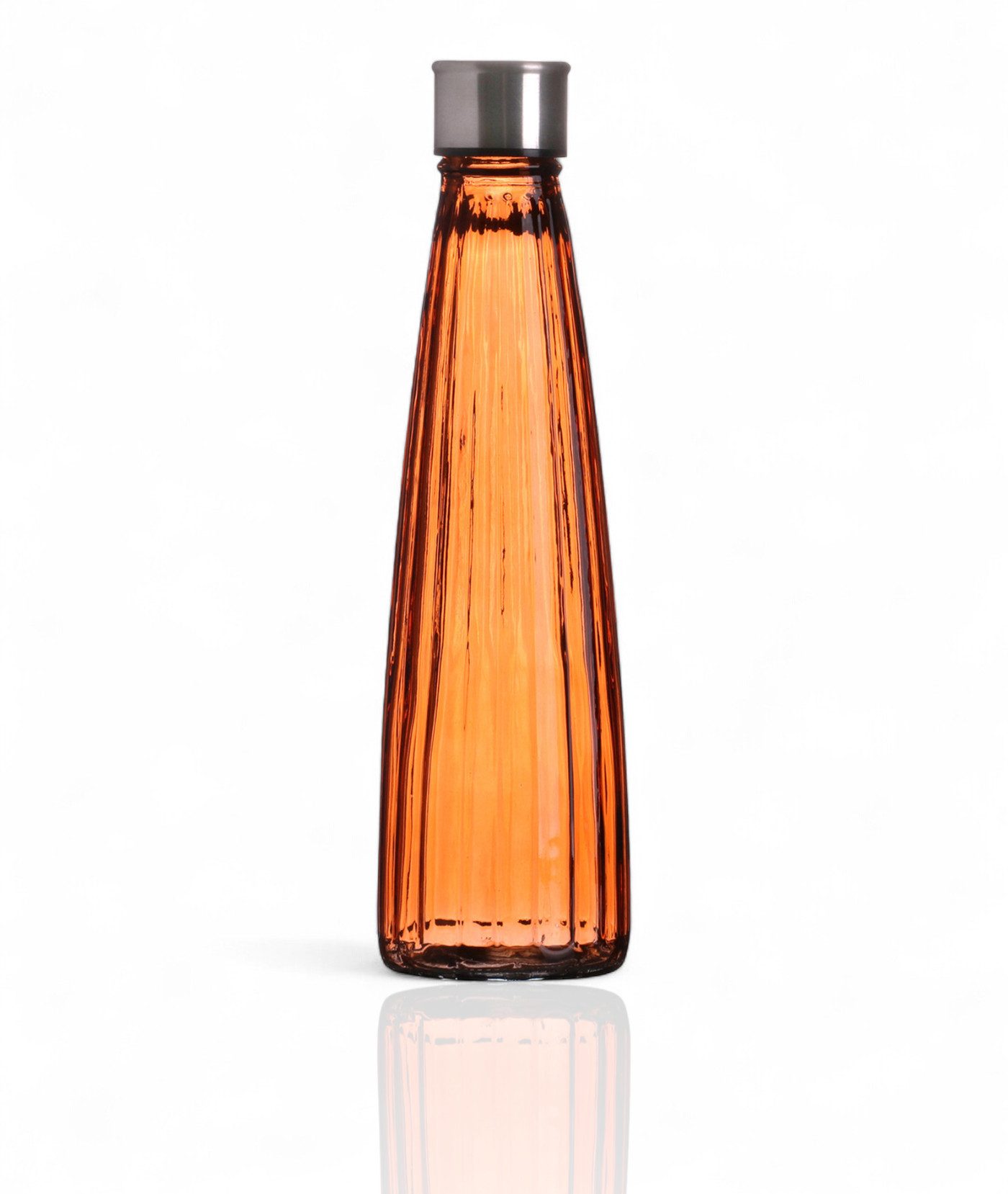 WestCraft Wasserkaraffe Vintage Glas-Wasserflasche 750ml – Diamant oder Linear – Pastellfarben, (1-tlg), Einzeln oder im Set – luftdicht, wiederverwendbar, stylisch & stilvoll