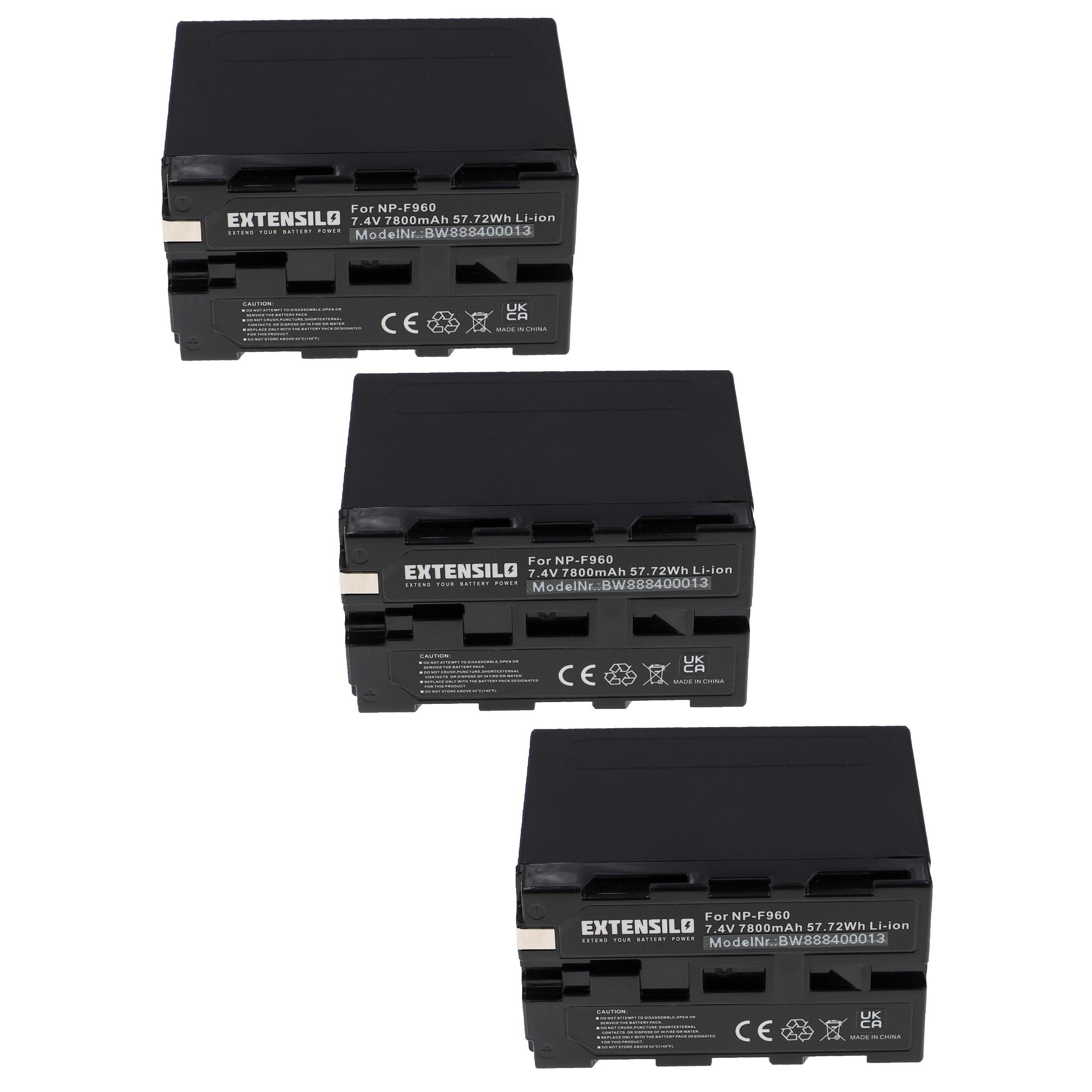 HVR-HD1000E Sony mit 7800 mAh V) MiniDV Kamera-Akku (7,4 Extensilo kompatibel Li-Ion HVR-Z1E,