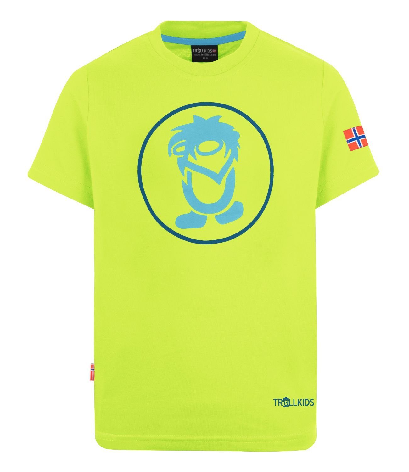 TROLLKIDS Limegrün/Delphinblau Troll T-Shirt