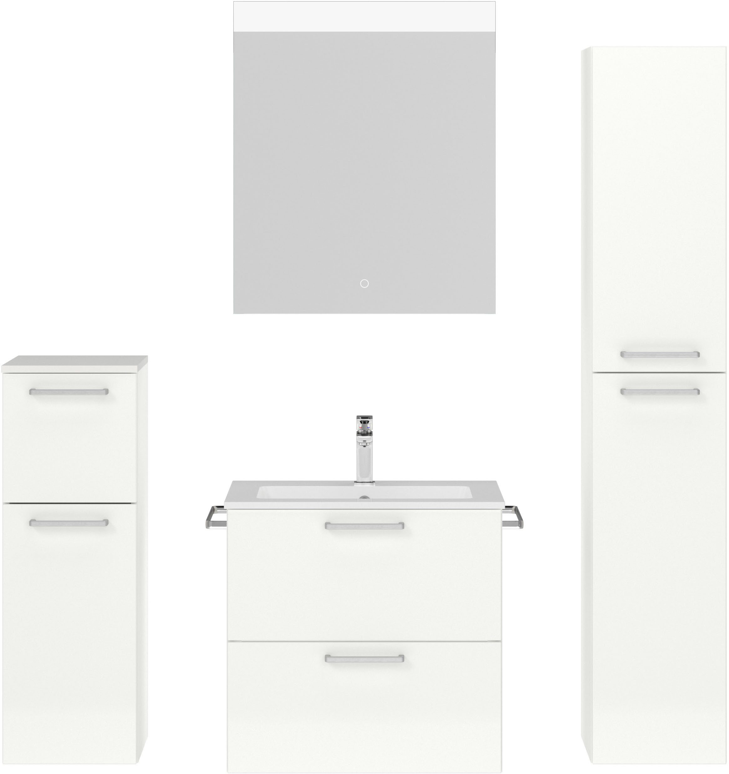 nobilia® Badmöbel-Set Tolvina, (4-St., vormontiert, mit günstig online kaufen
