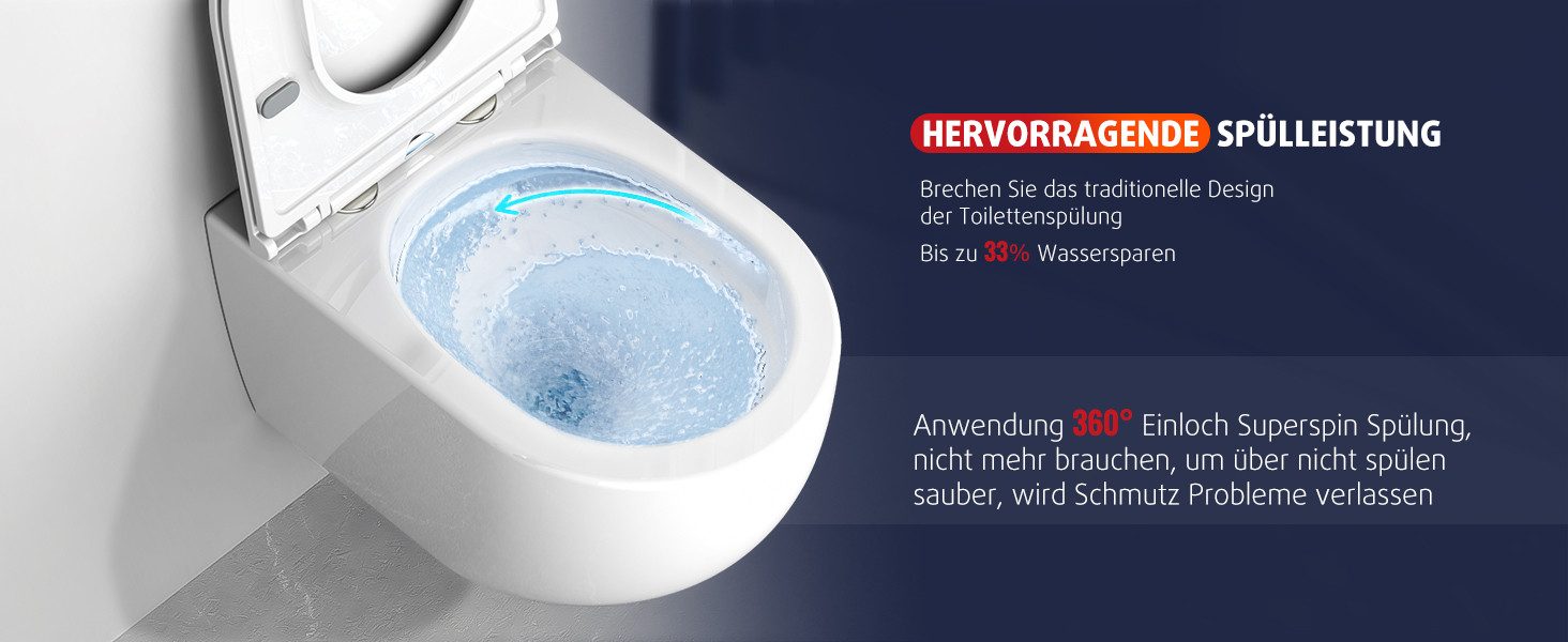 Rainsworth Tiefspül-WC Hänge WC Spülrandlos - günstig online kaufen